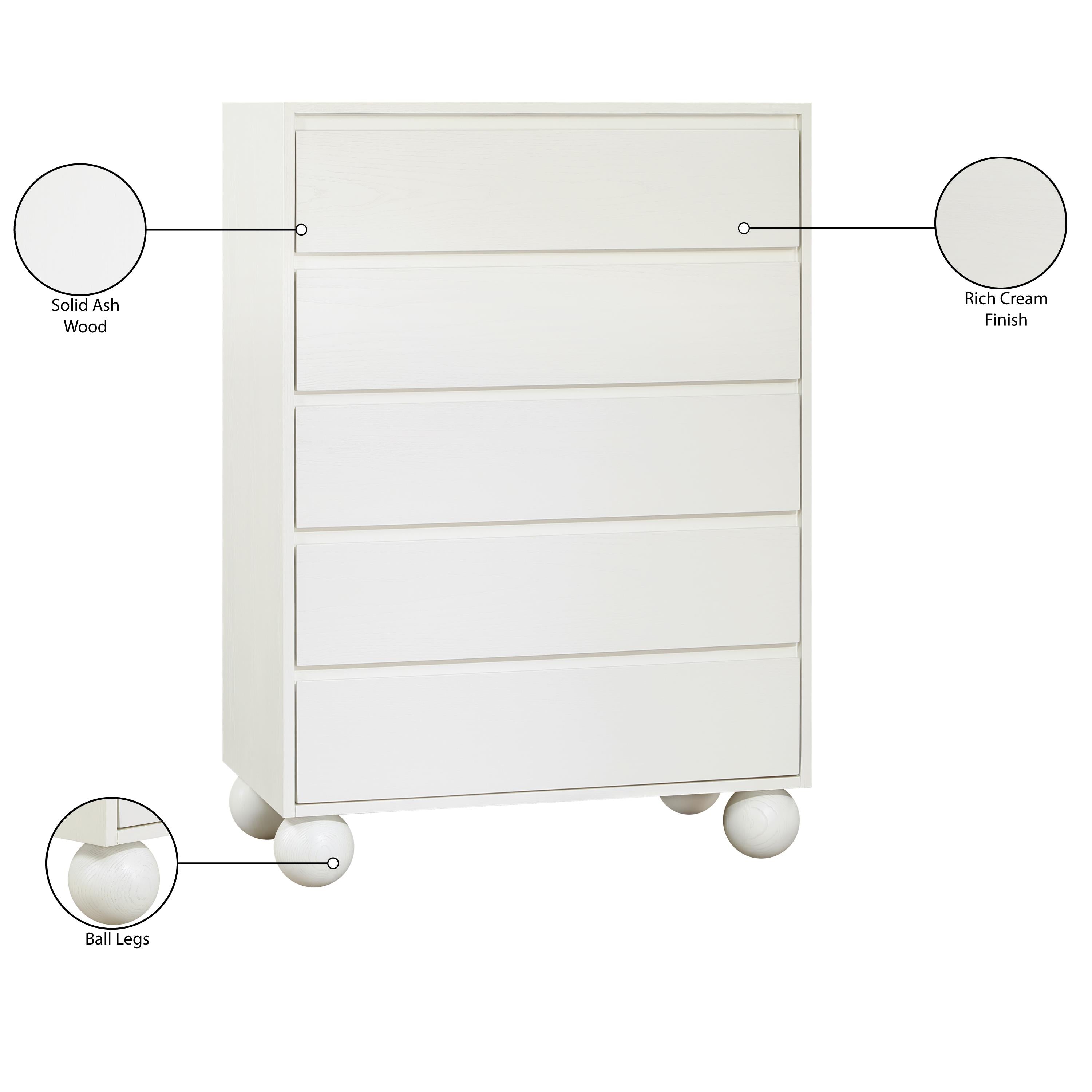 Meridian Kent Cream Chest