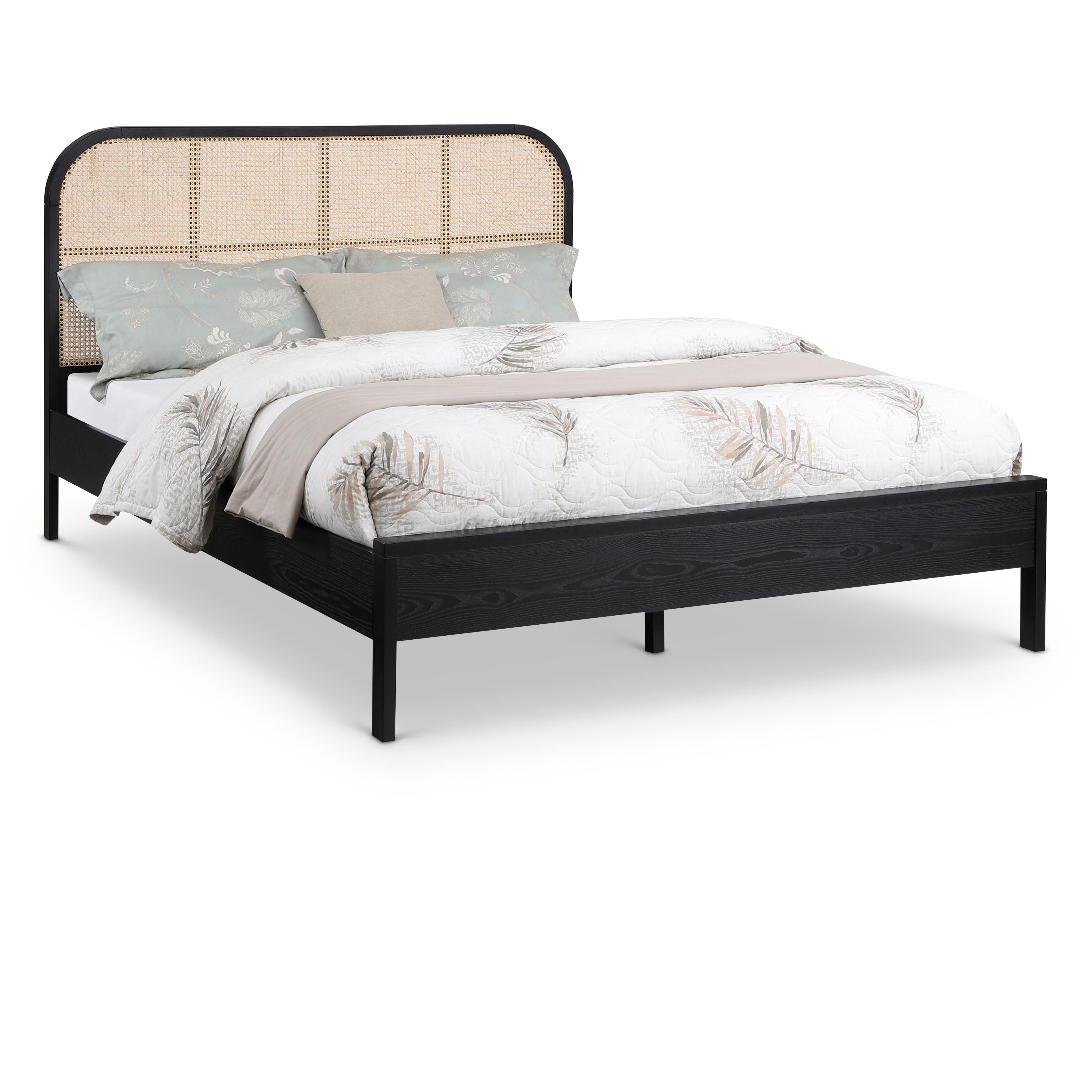 Meridian Siena Black Ash Wood Full Bed (3 Boxes)