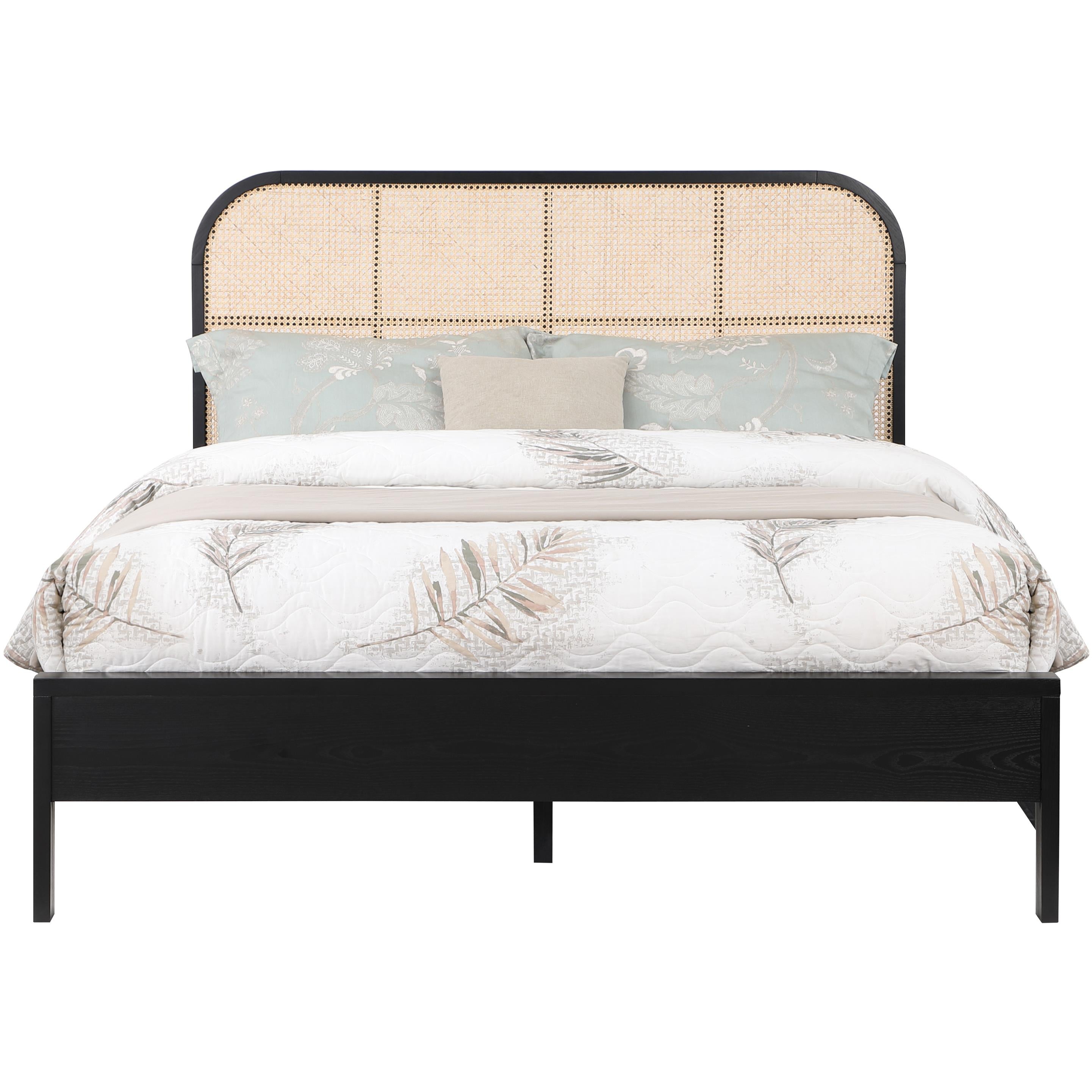 Meridian Siena Black Ash Wood Full Bed (3 Boxes)