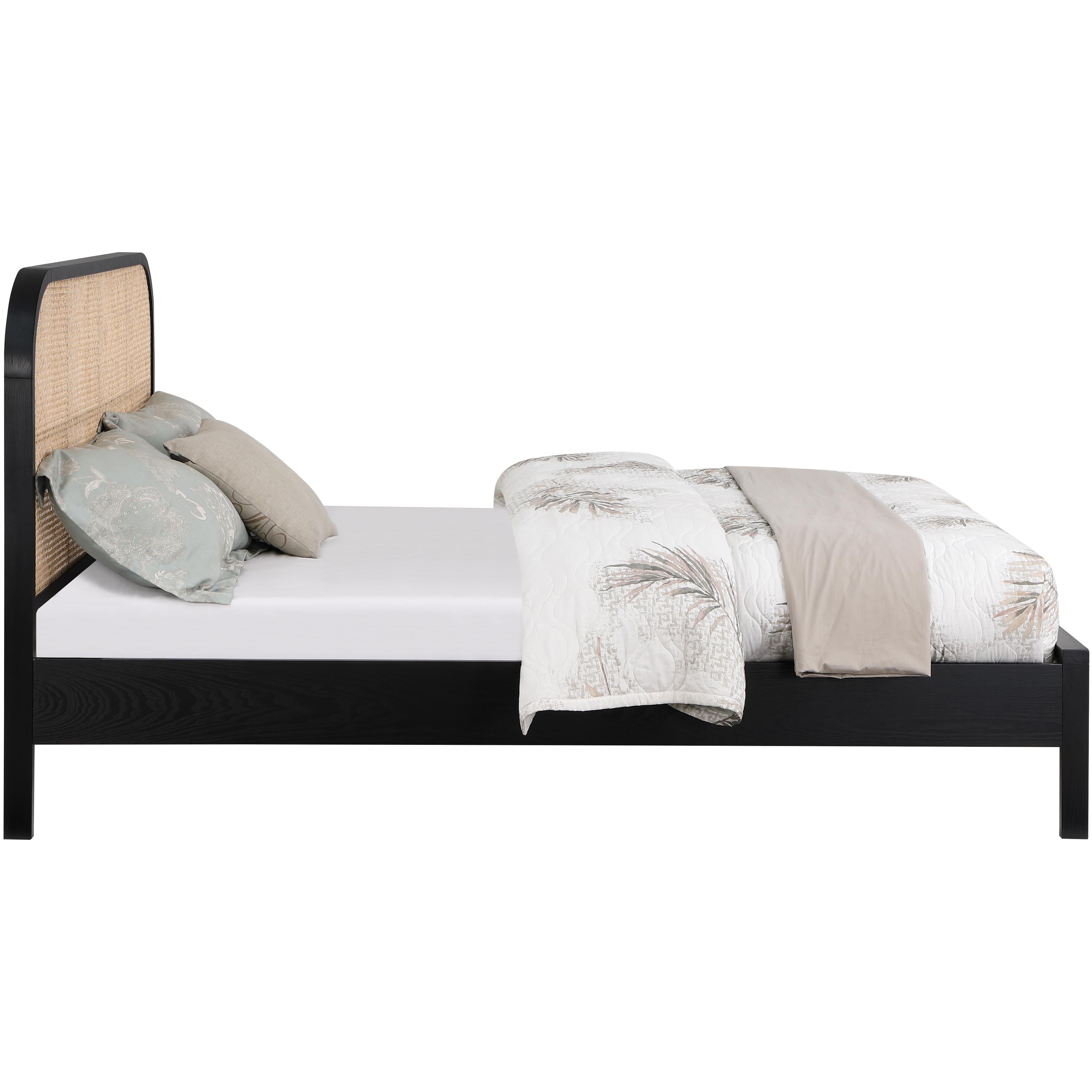 Meridian Siena Black Ash Wood Full Bed (3 Boxes)