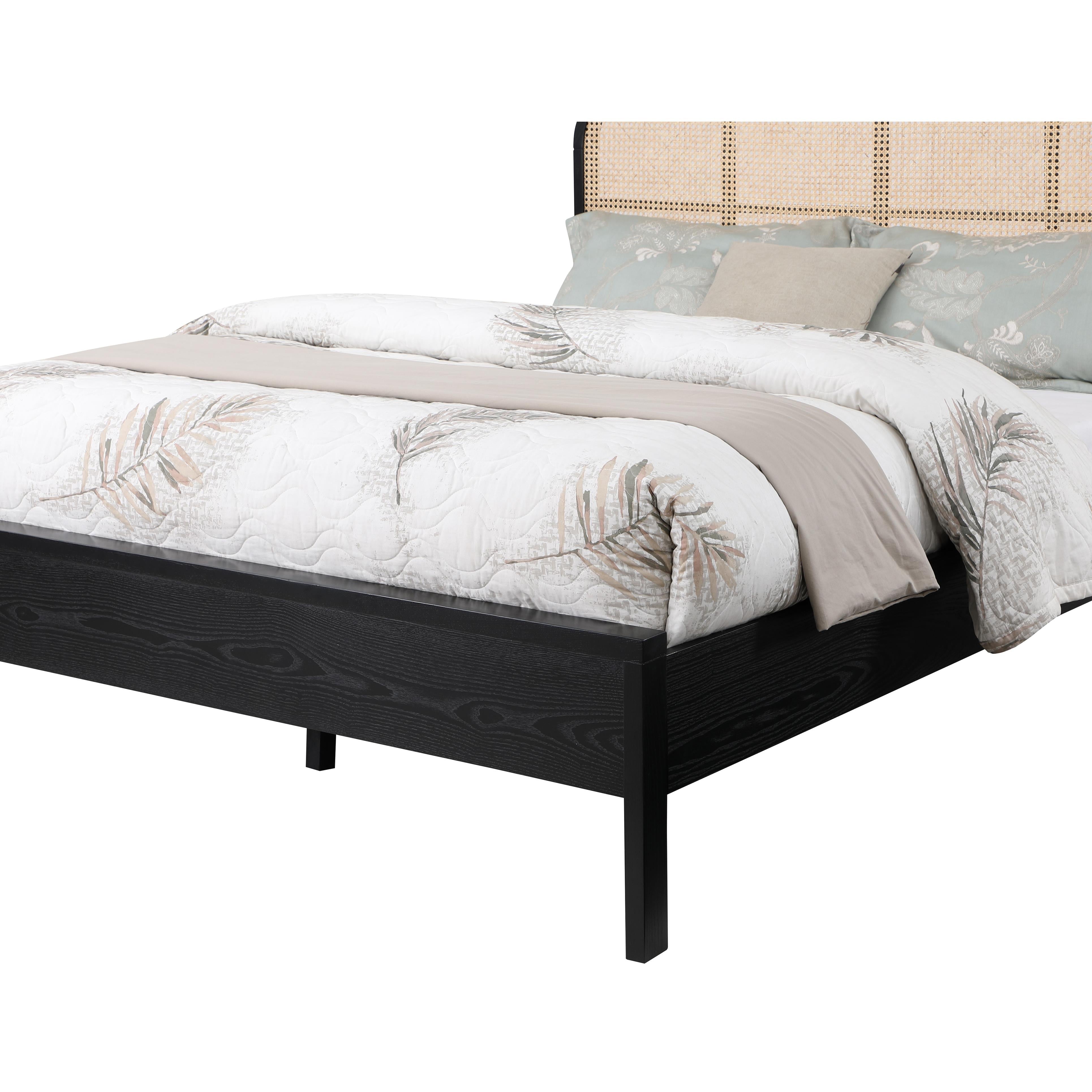 Meridian Siena Black Ash Wood Full Bed (3 Boxes)