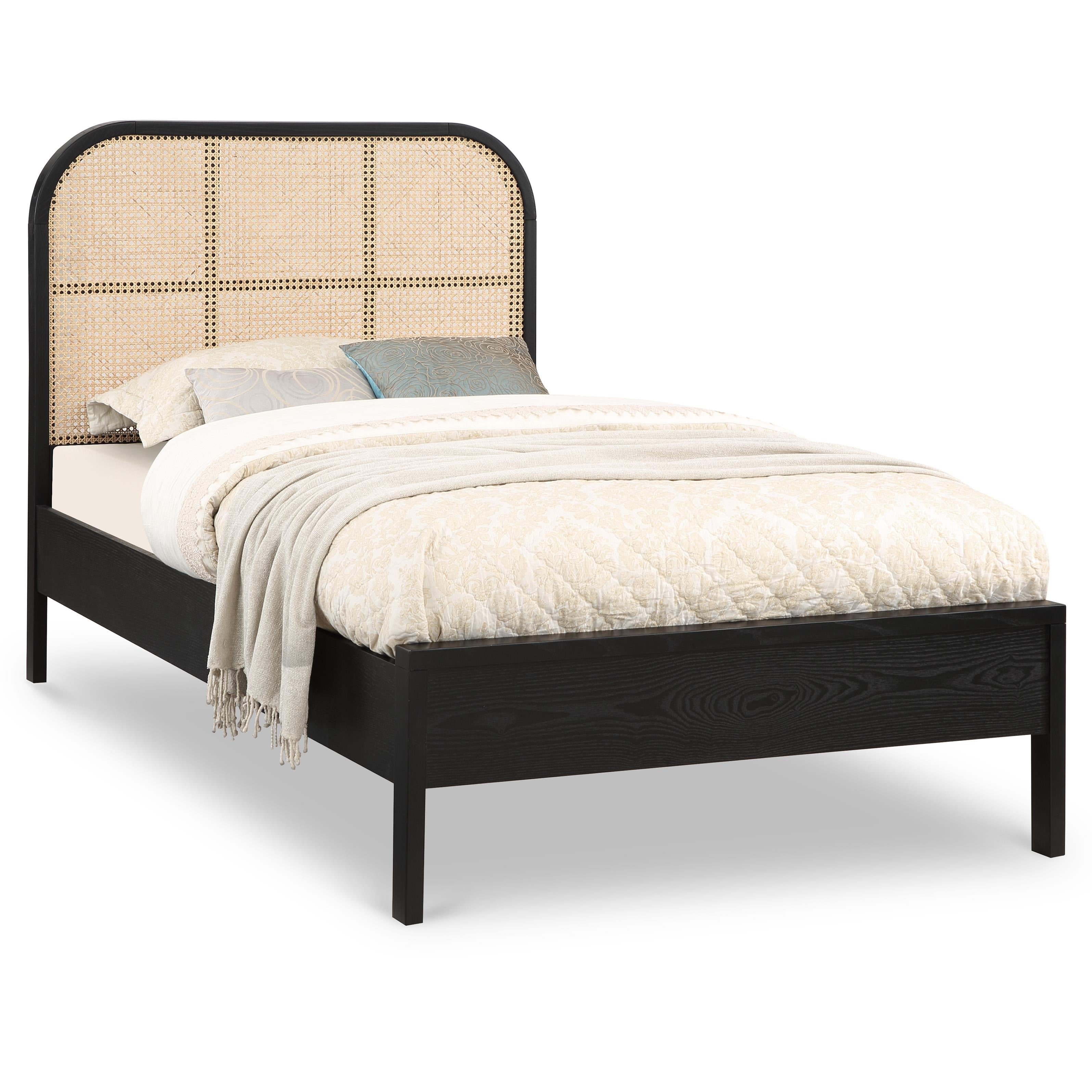 Meridian Siena Black Ash Wood Twin Bed (3 Boxes)