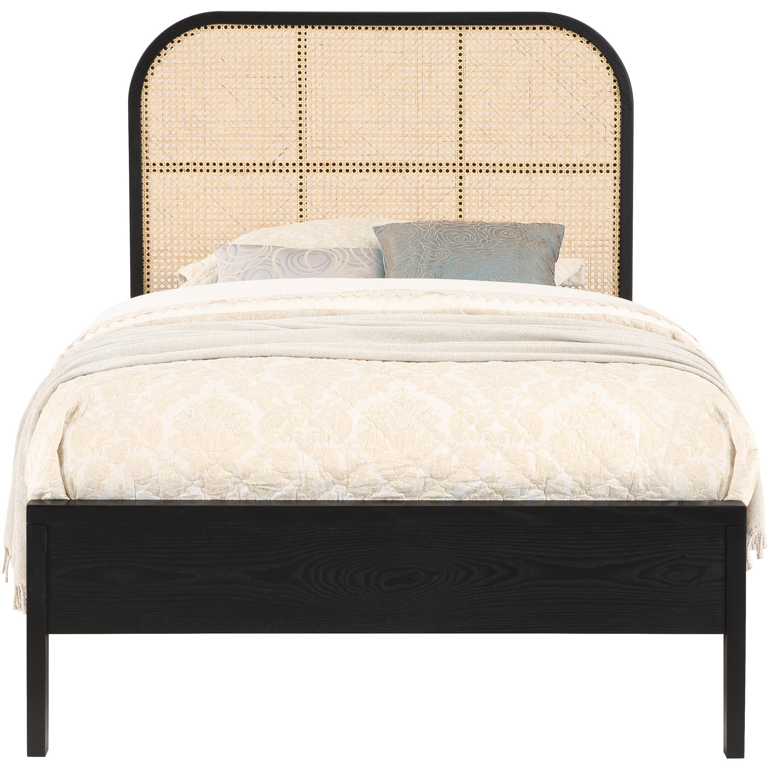 Meridian Siena Black Ash Wood Twin Bed (3 Boxes)