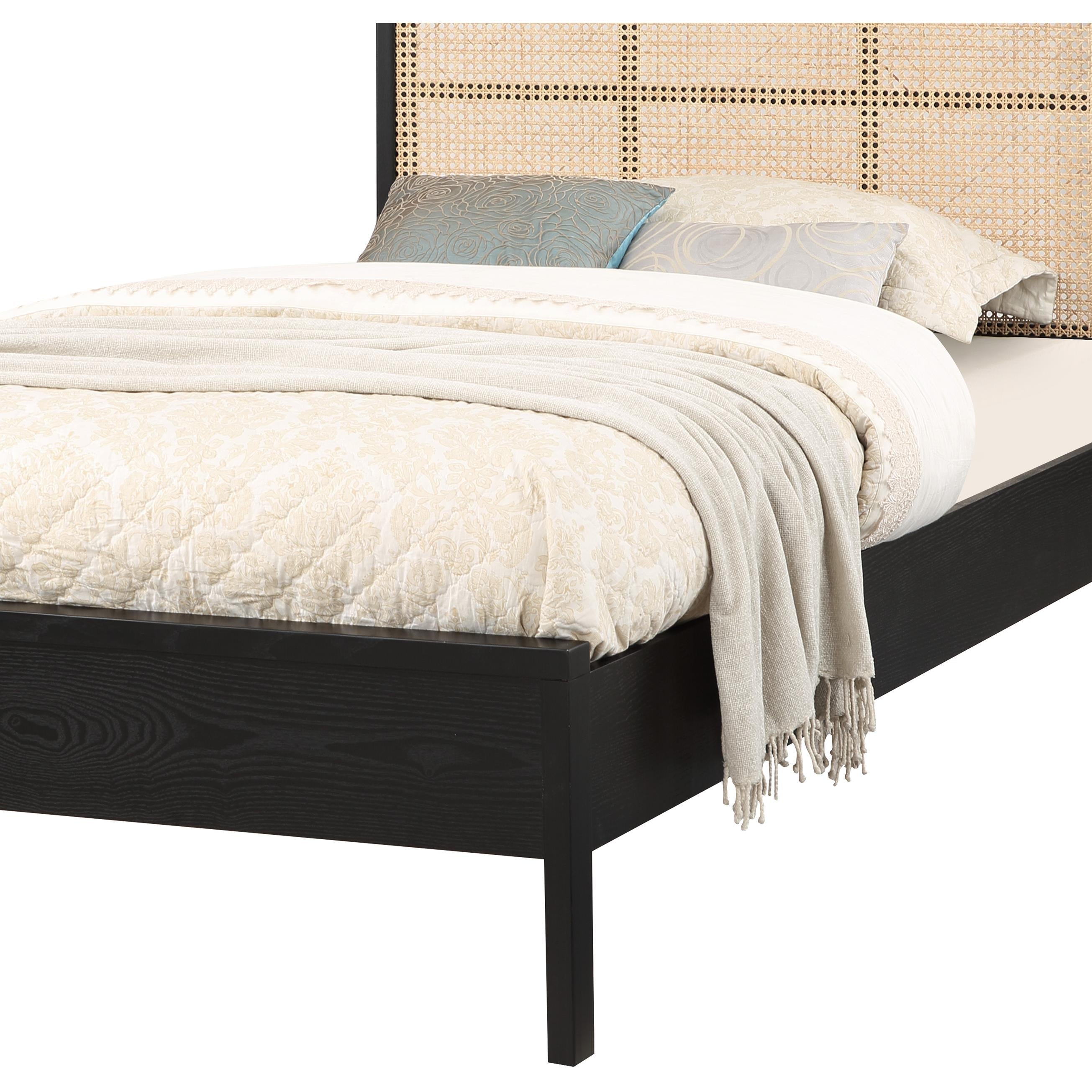 Meridian Siena Black Ash Wood Twin Bed (3 Boxes)