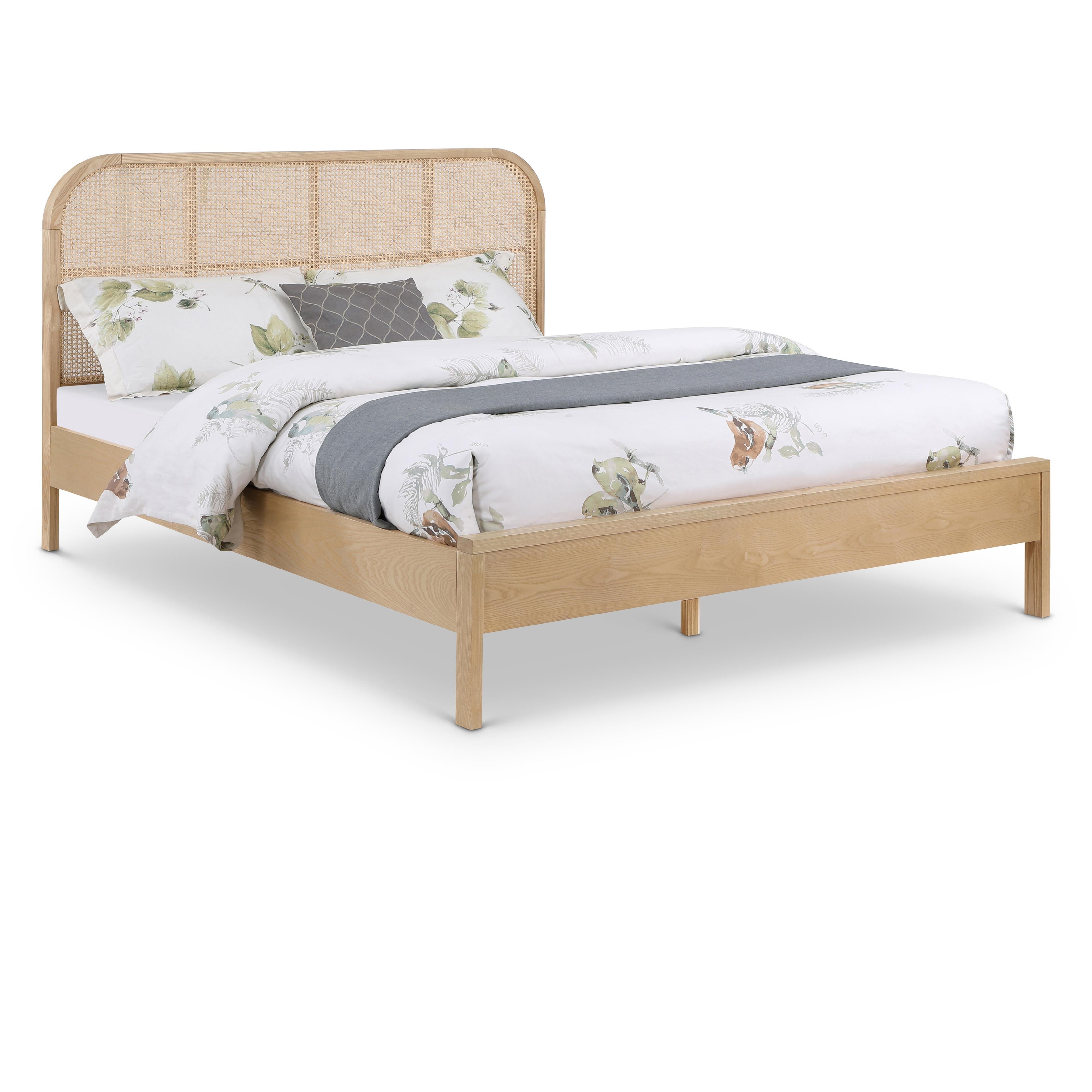 Meridian Siena Natural Ash Wood Full Bed (3 Boxes)