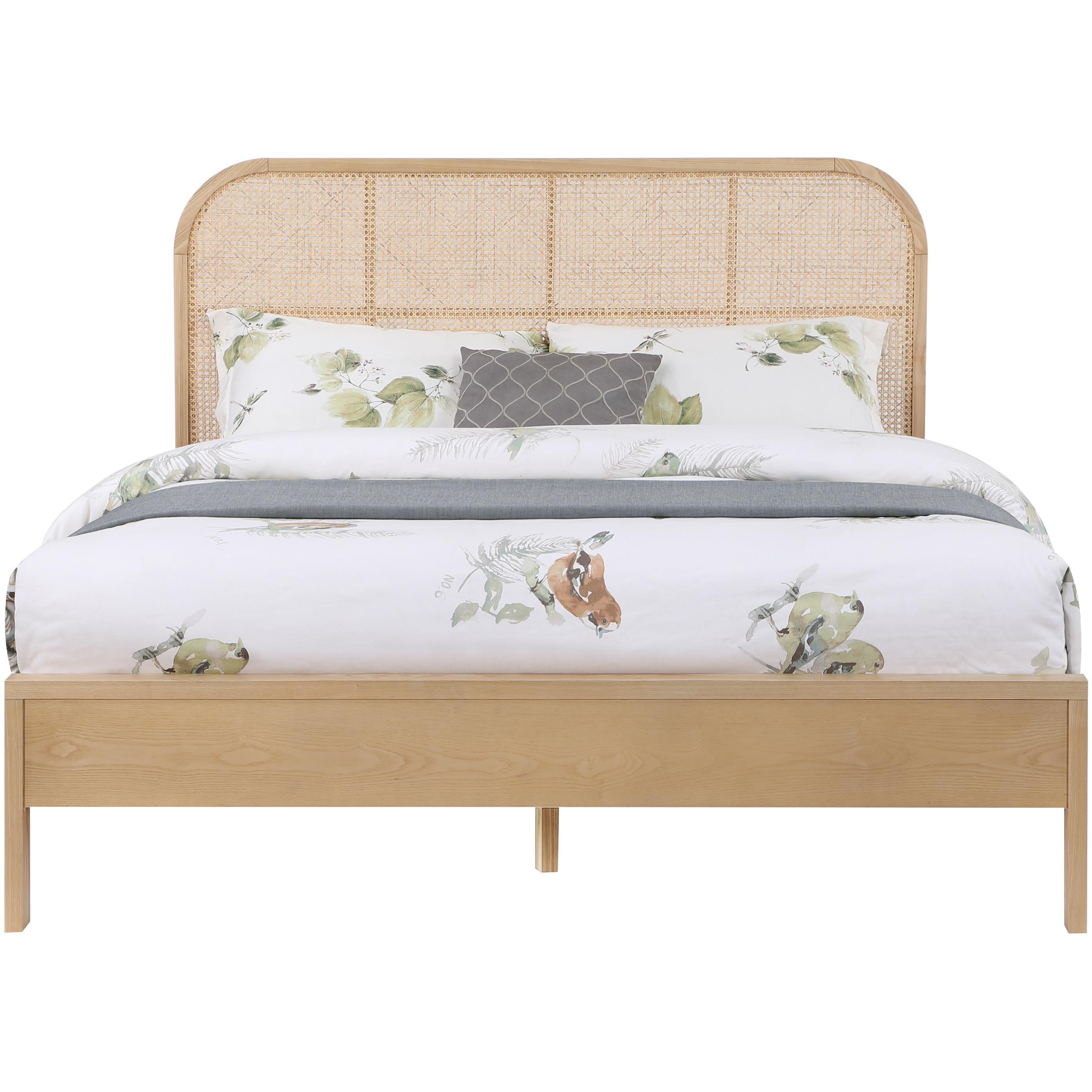 Meridian Siena Natural Ash Wood King Bed (3 Boxes)