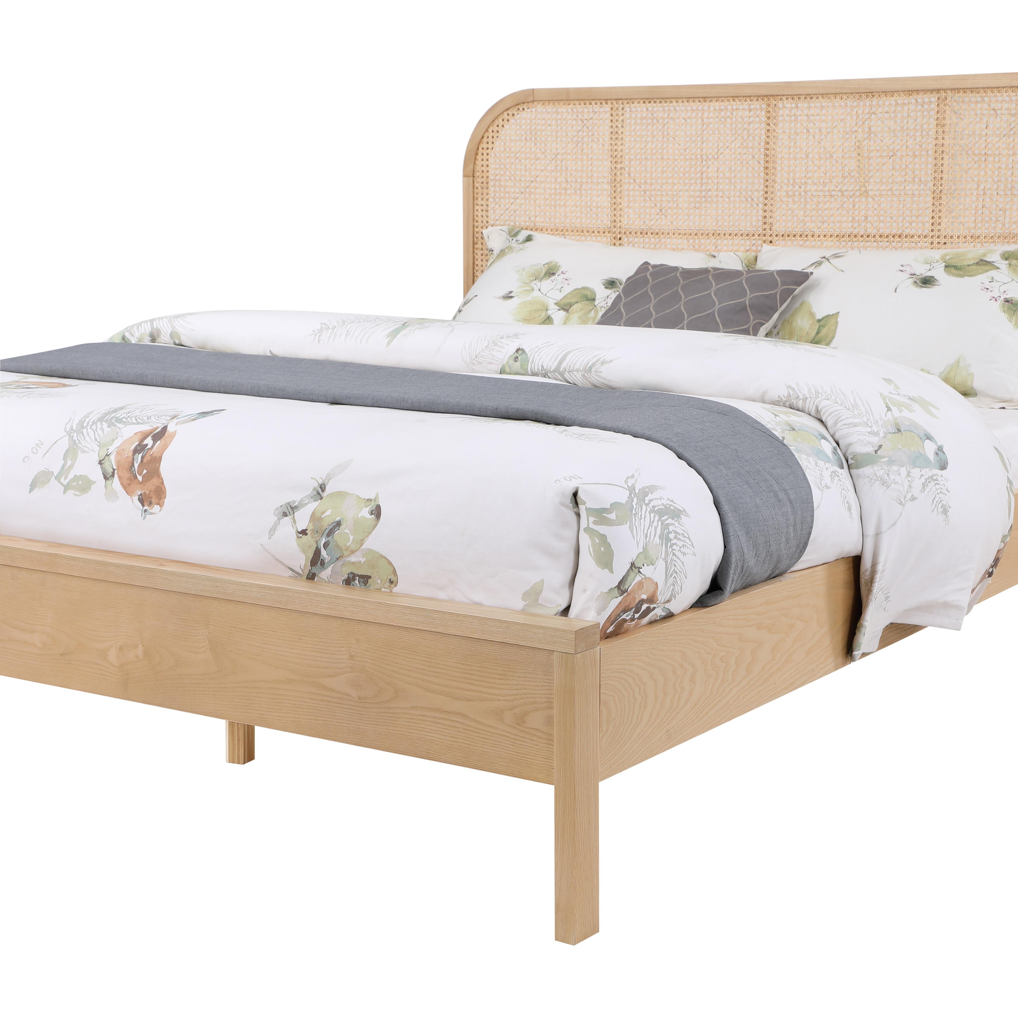 Meridian Siena Natural Ash Wood King Bed (3 Boxes)