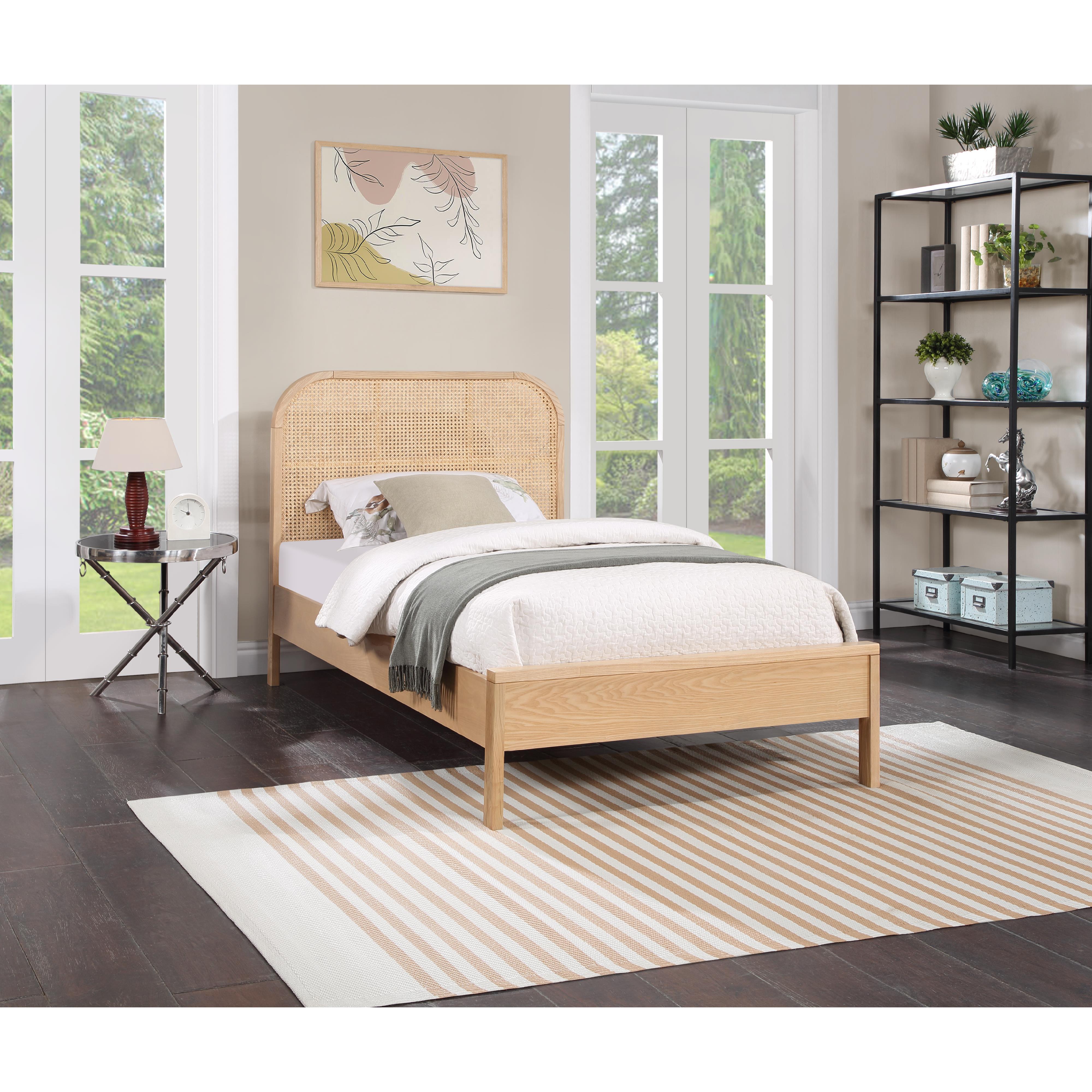 Meridian Siena Natural Ash Wood Twin Bed (3 Boxes)