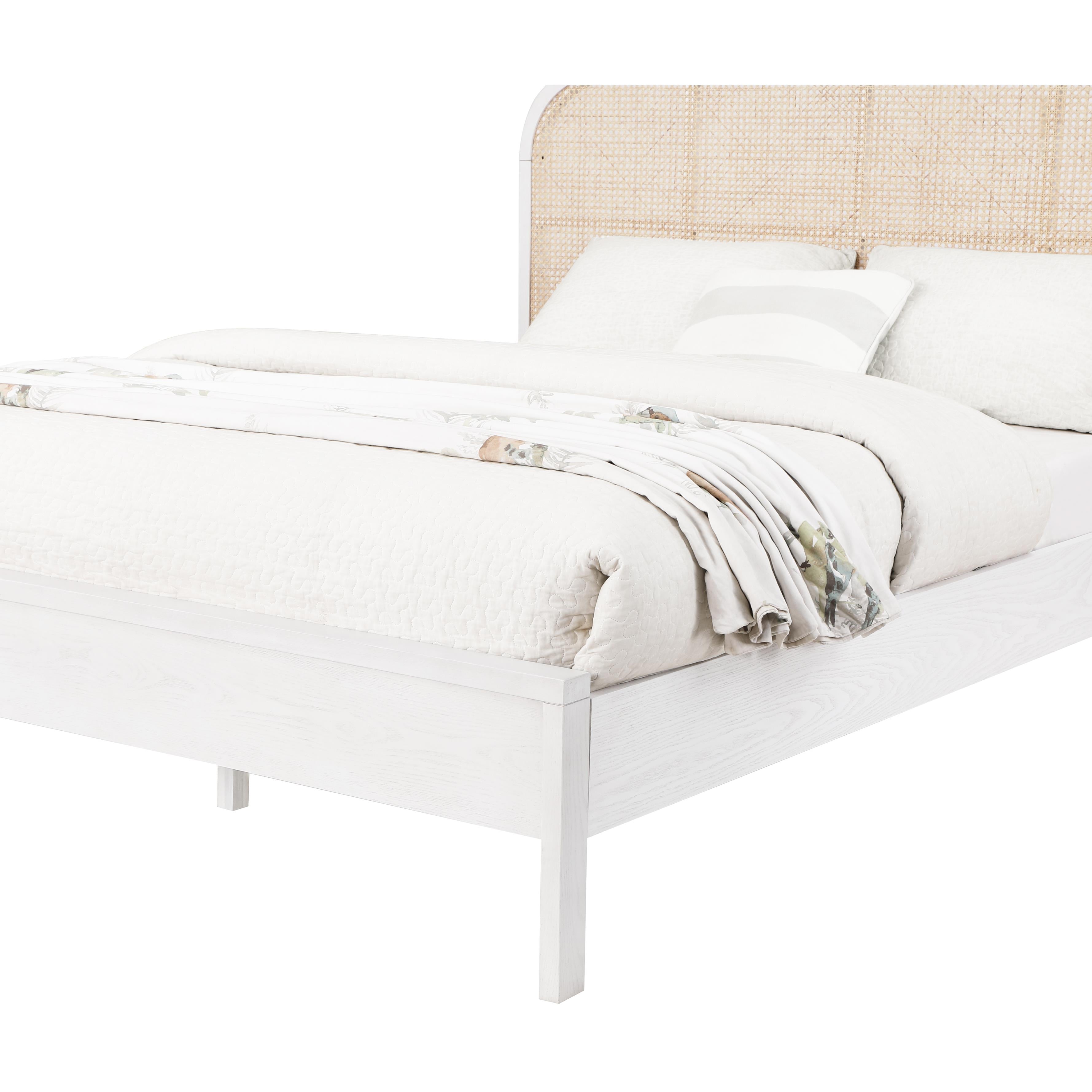 Meridian Siena White Ash Wood Full Bed (3 Boxes)