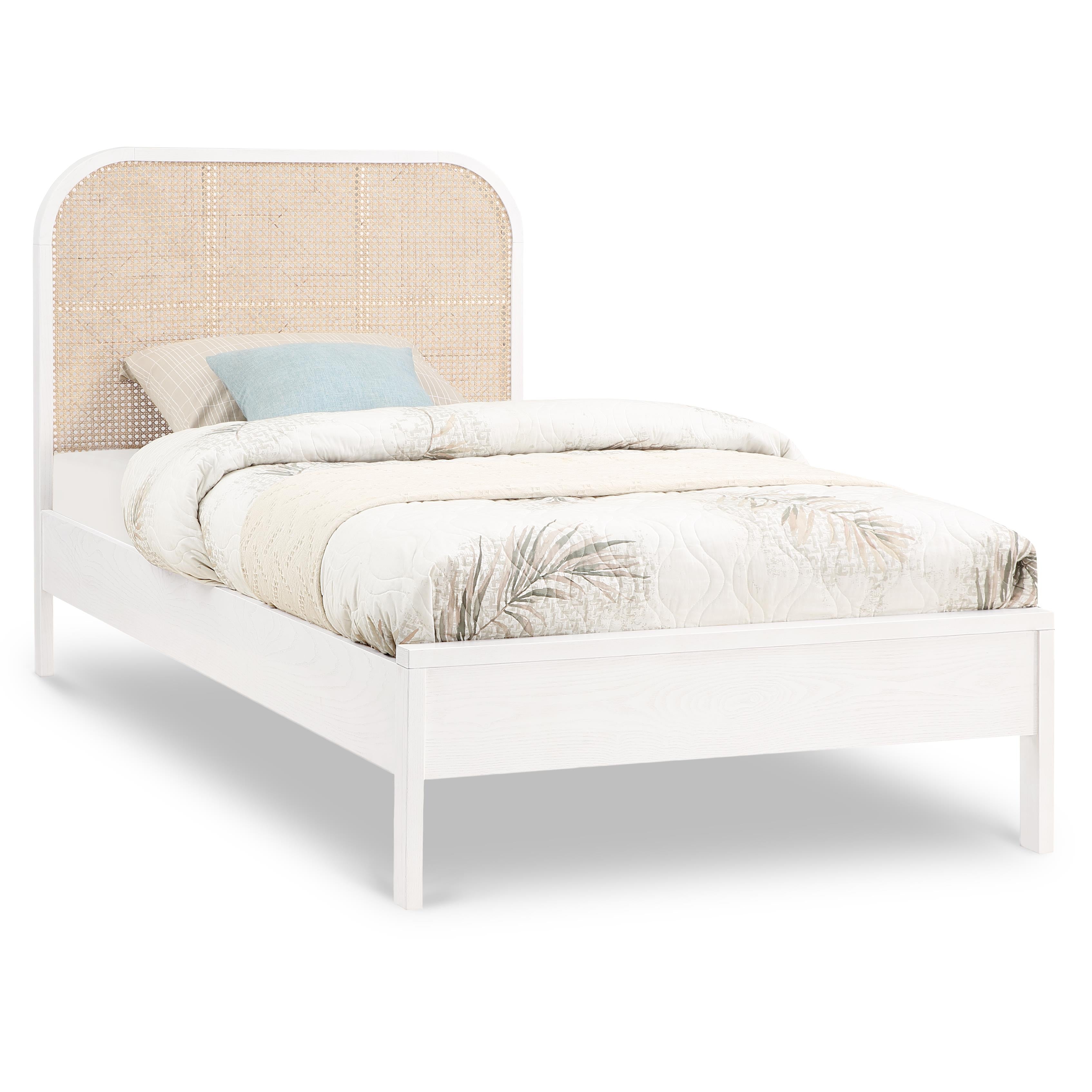 Meridian Siena White Ash Wood Twin Bed (3 Boxes)