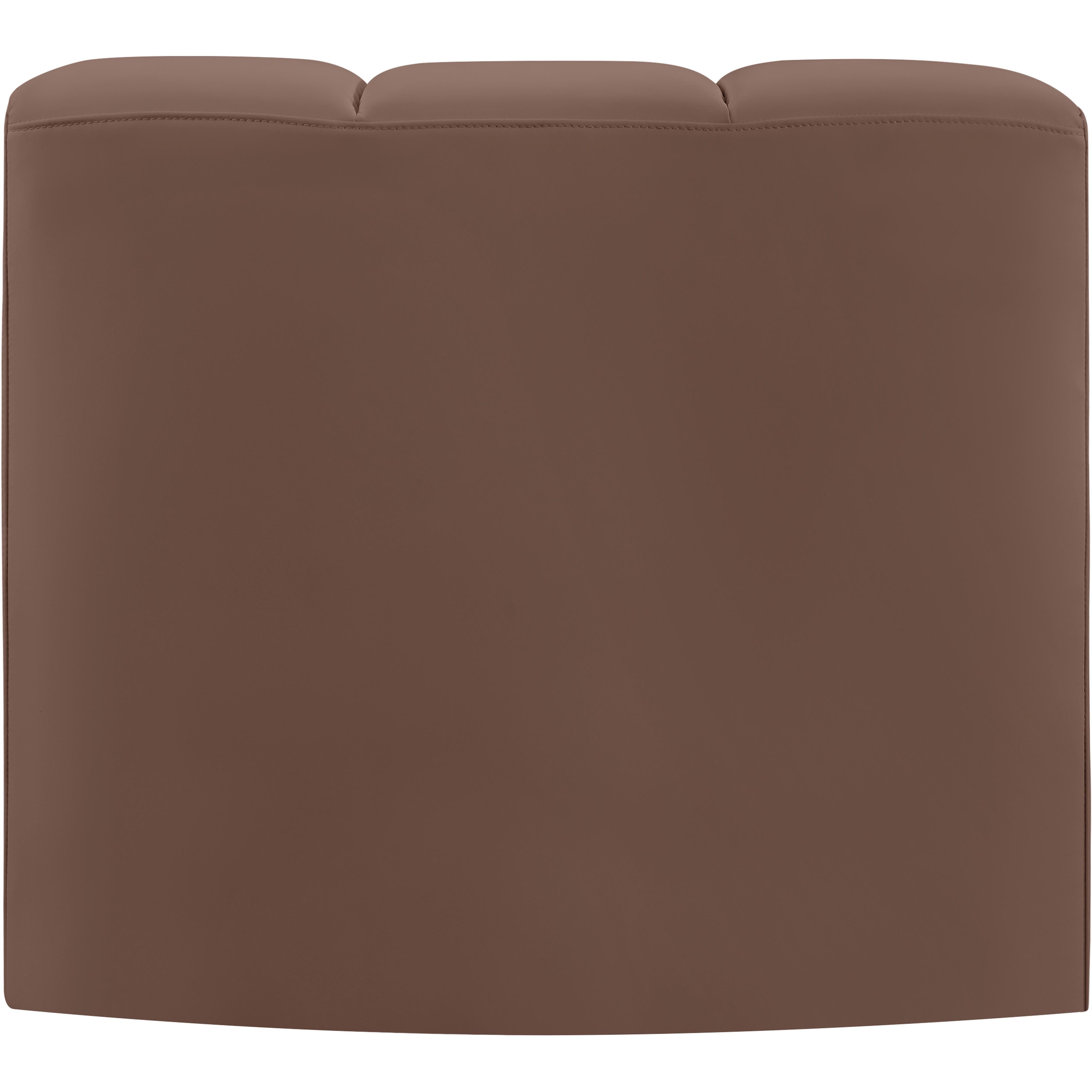 Meridian Arc Brown Vegan Leather Curved Corner