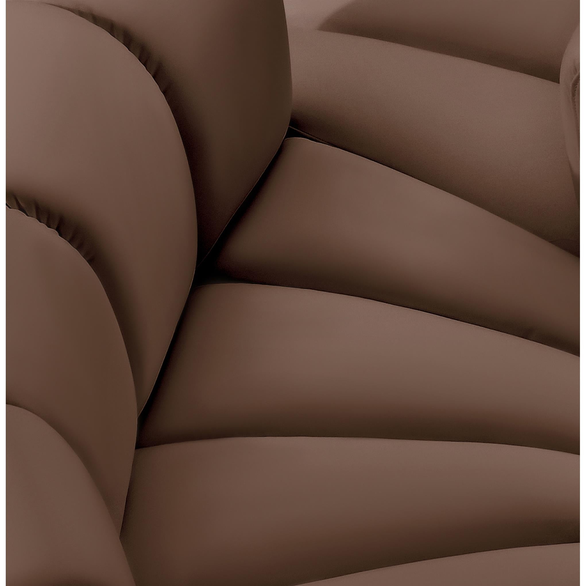 Meridian Arc Brown Vegan Leather Curved Corner