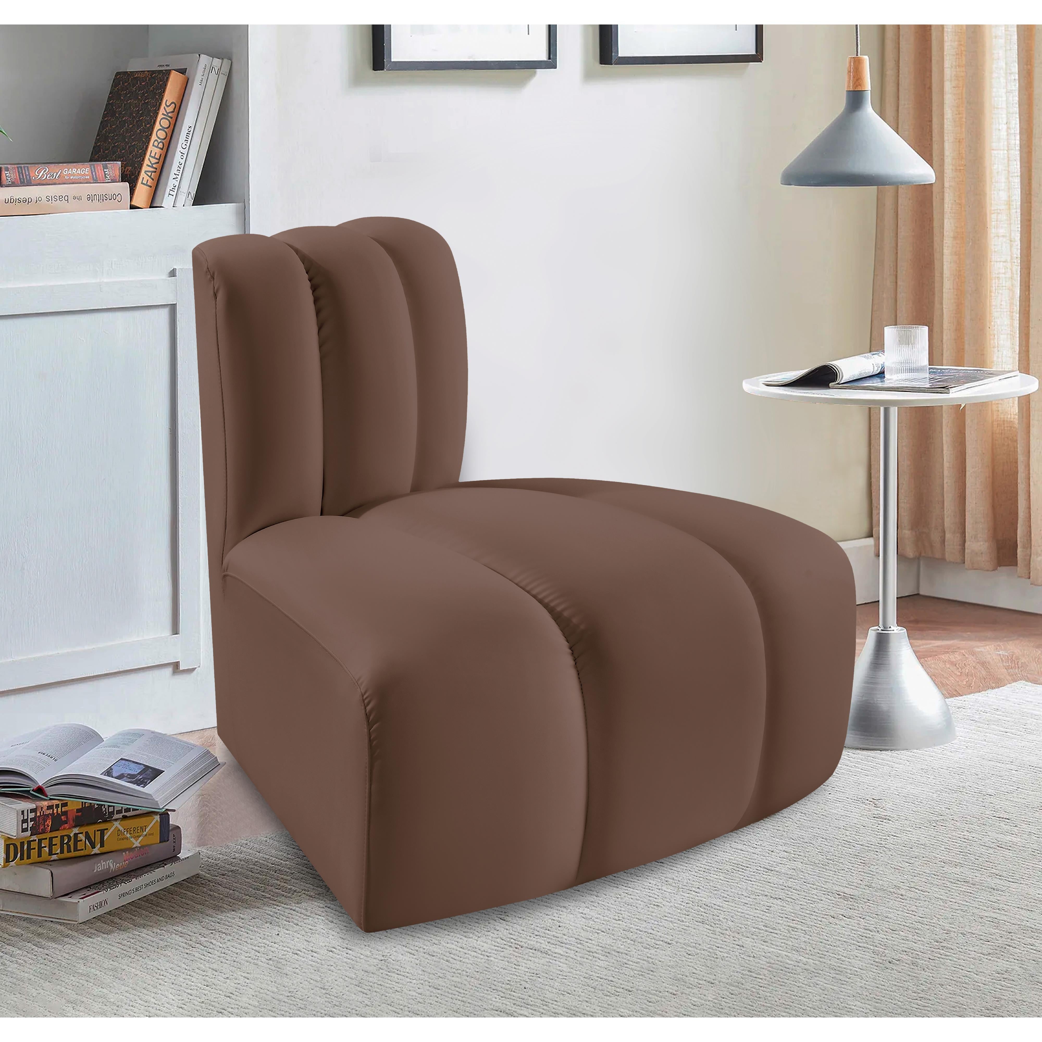 Meridian Arc Brown Vegan Leather Reverse Corner