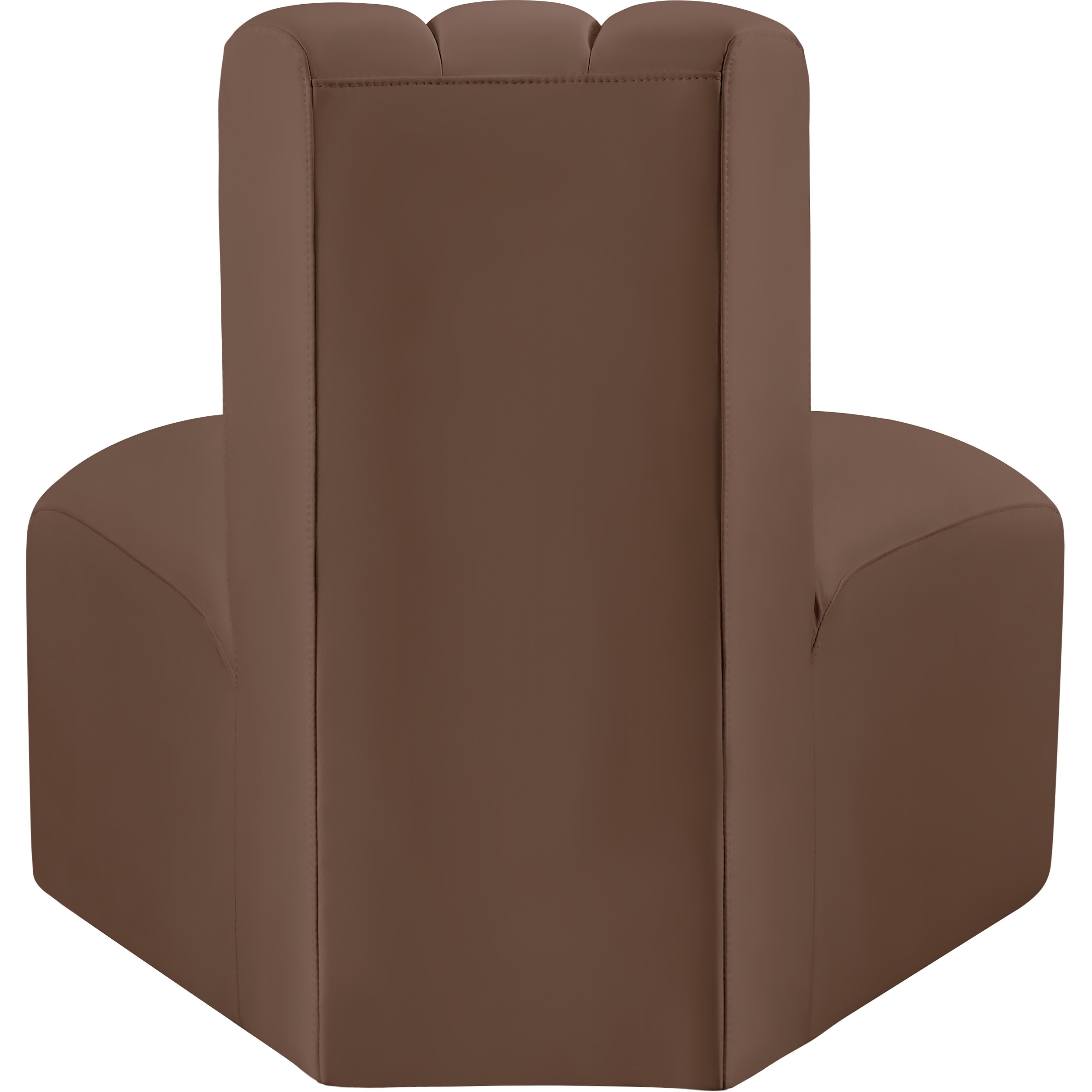 Meridian Arc Brown Vegan Leather Reverse Corner