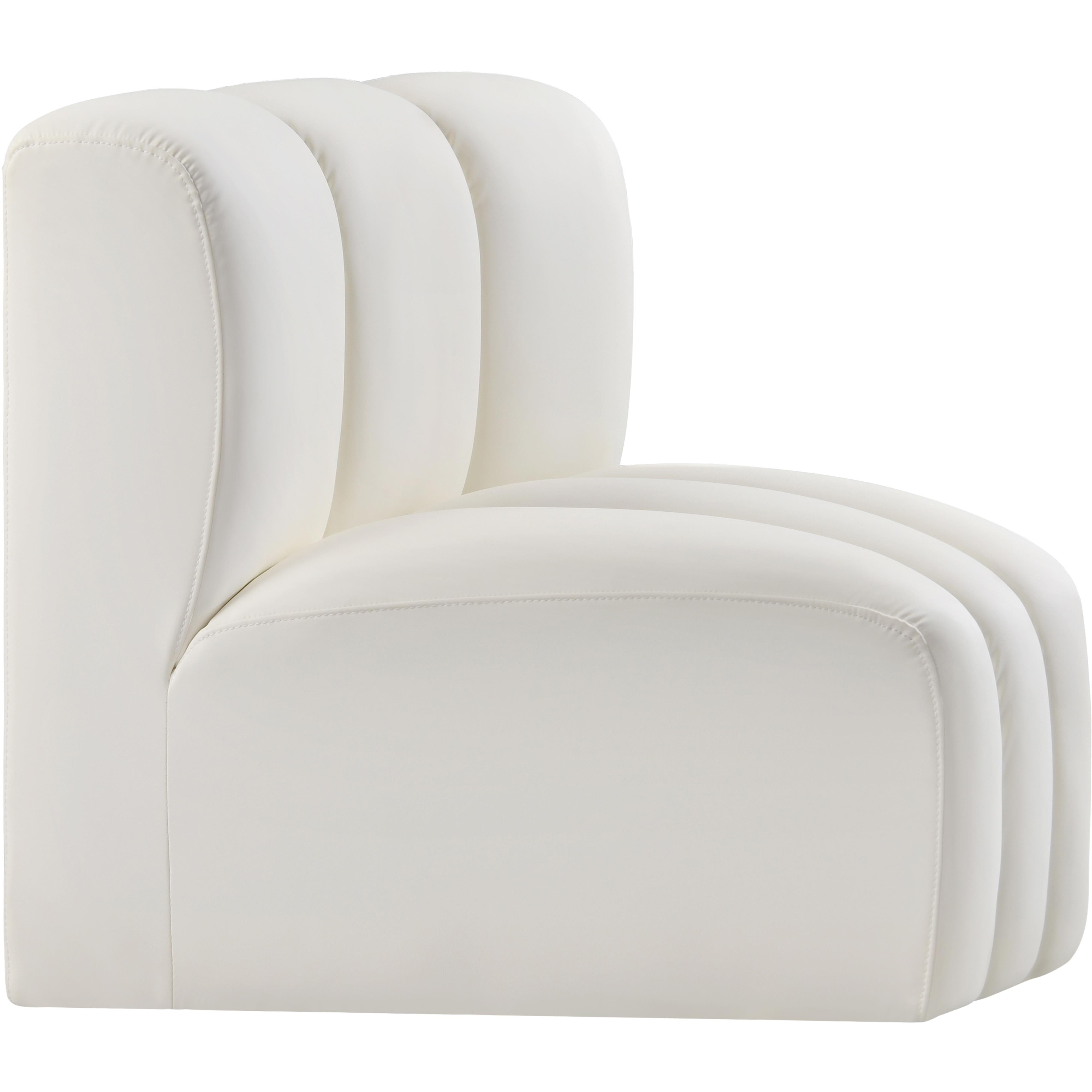 Meridian Arc Cream Vegan Leather Curved Corner