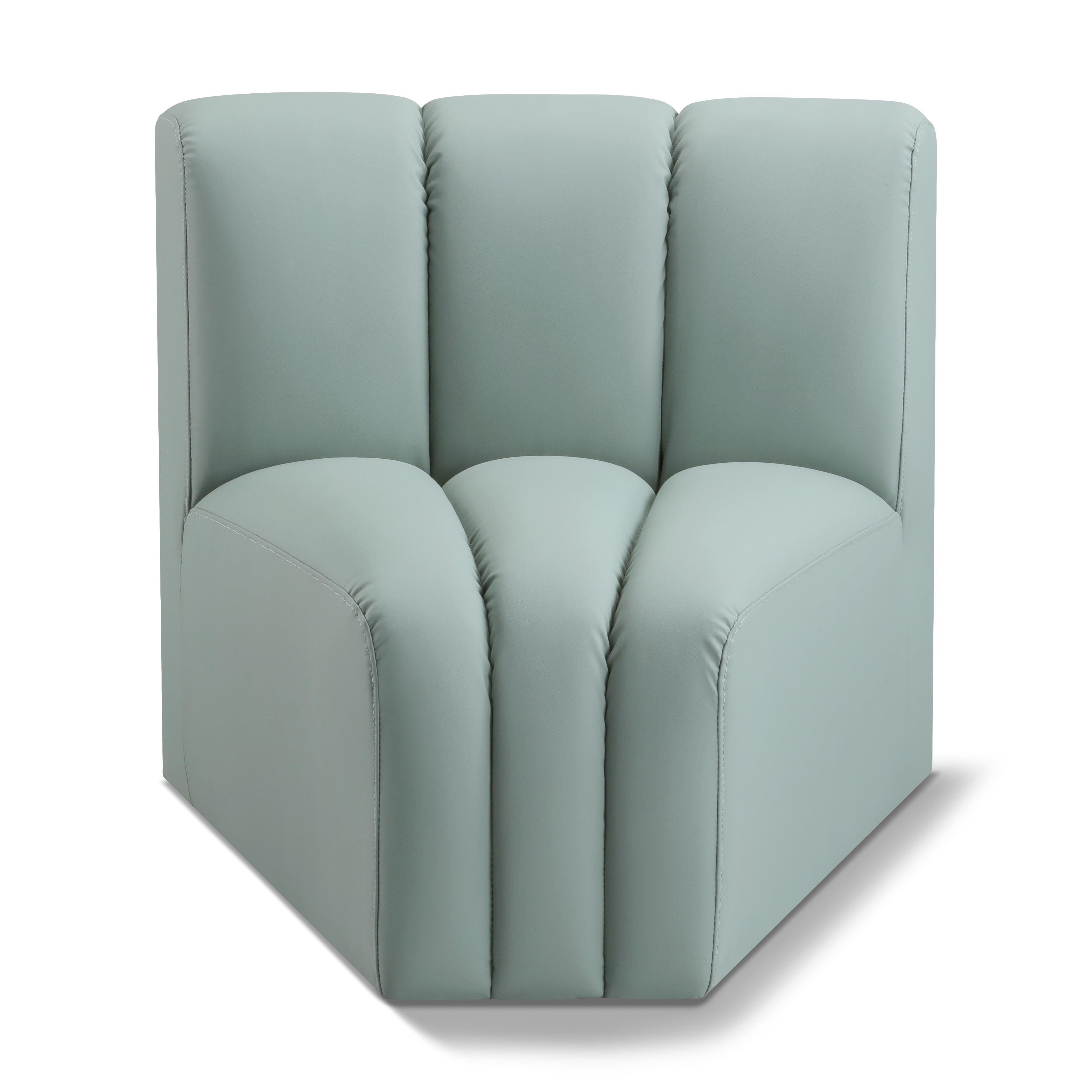 Meridian Arc Mint Green Vegan Leather Curved Corner