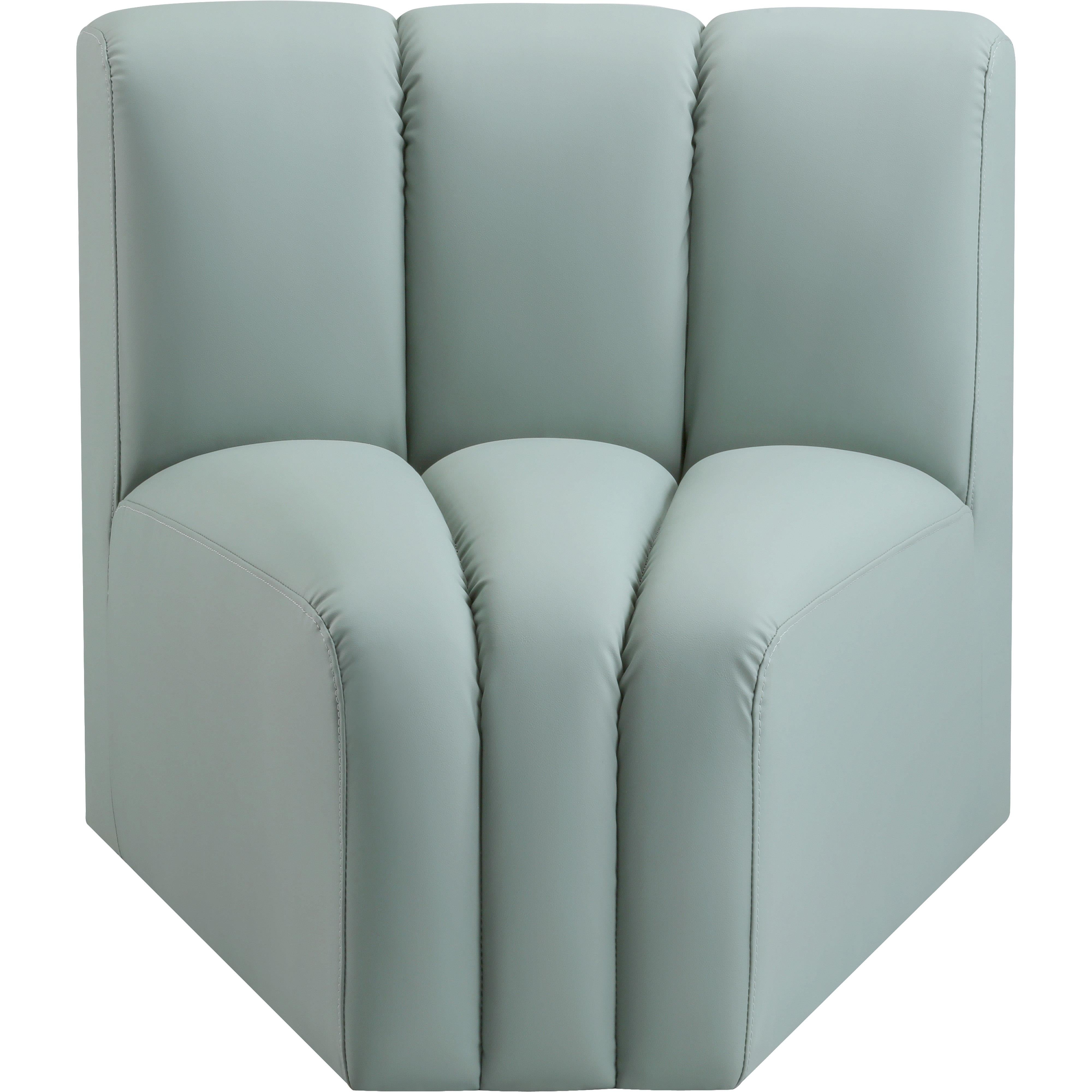 Meridian Arc Mint Green Vegan Leather Curved Corner