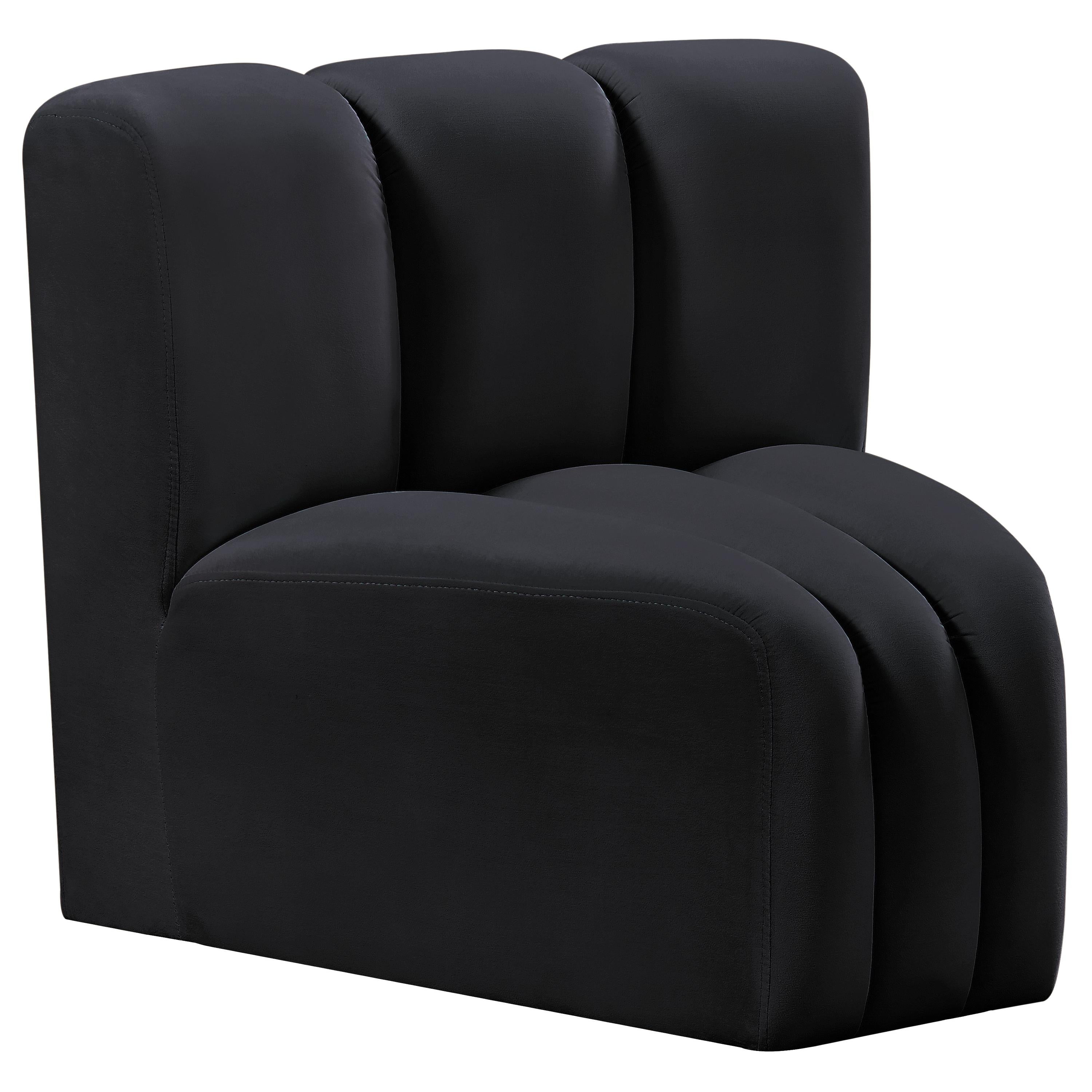 Meridian Arc Black Velvet Curved Corner