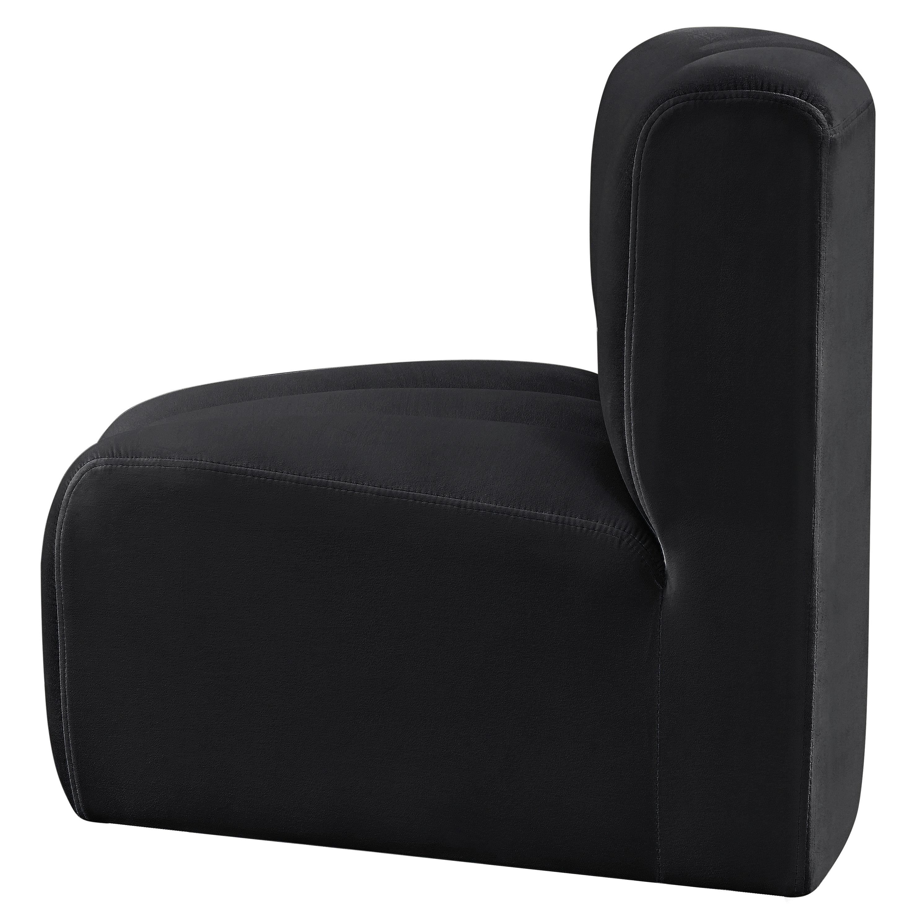 Meridian Arc Black Velvet Curved Corner