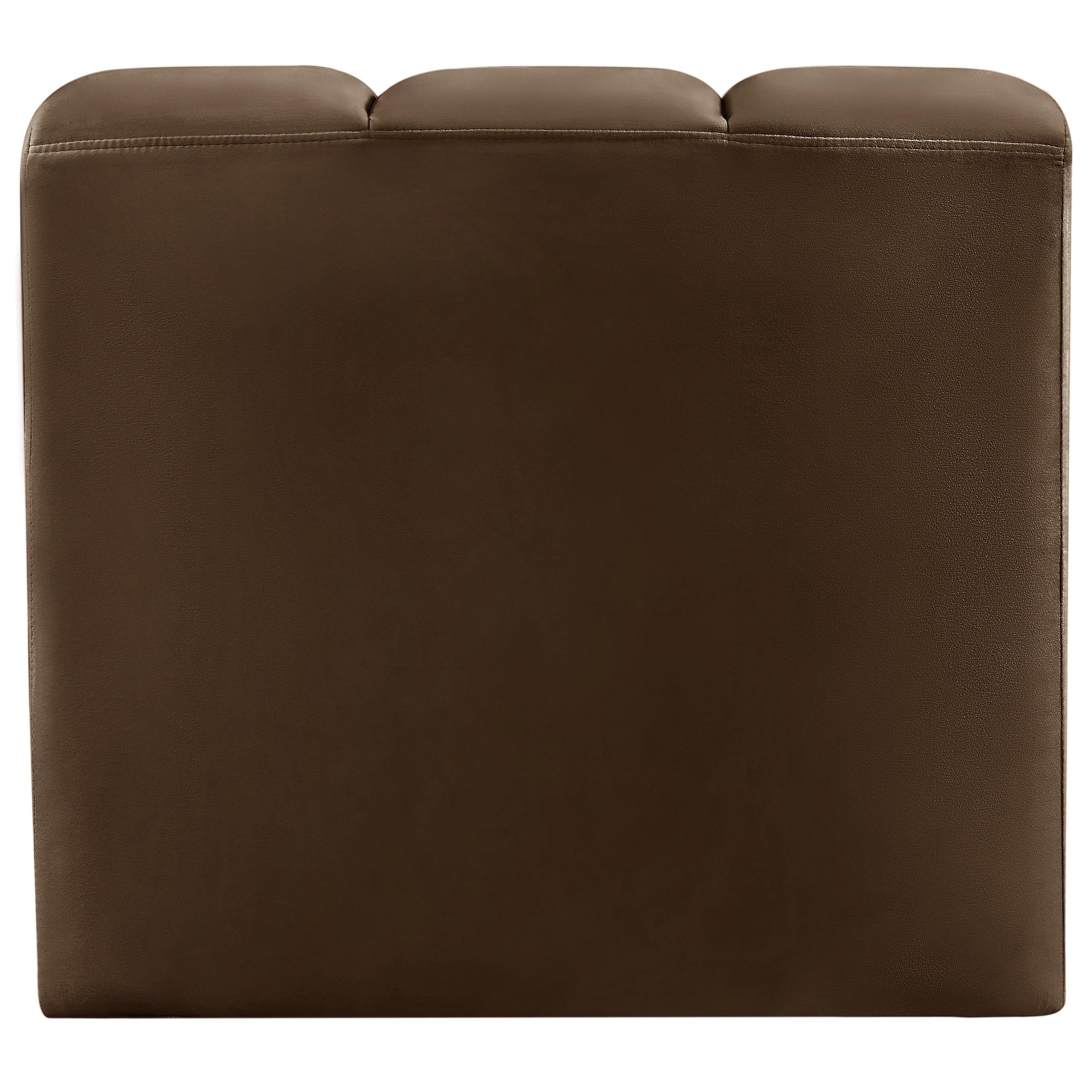 Meridian Arc Brown Velvet Curved Corner