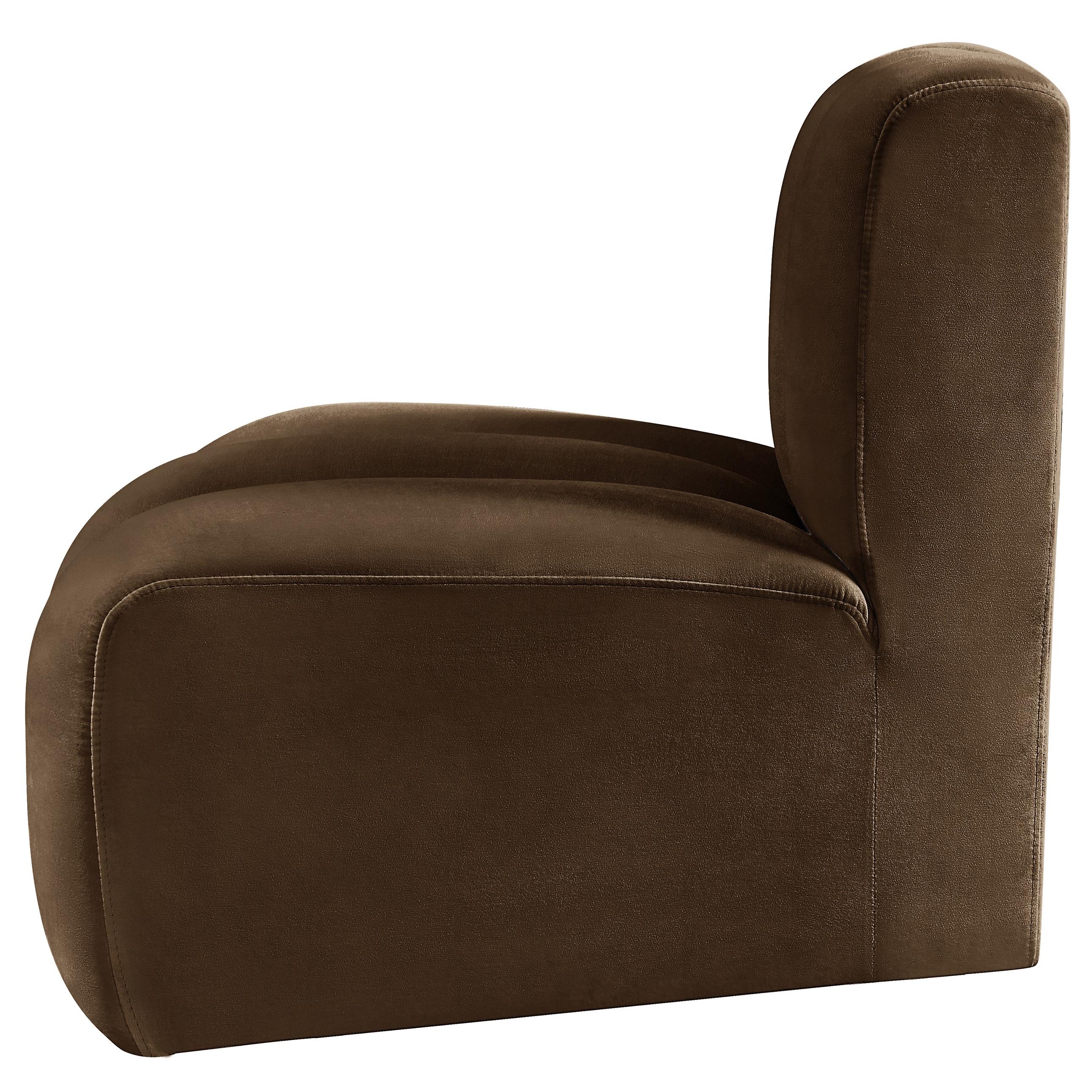 Meridian Arc Brown Velvet Reverse Corner