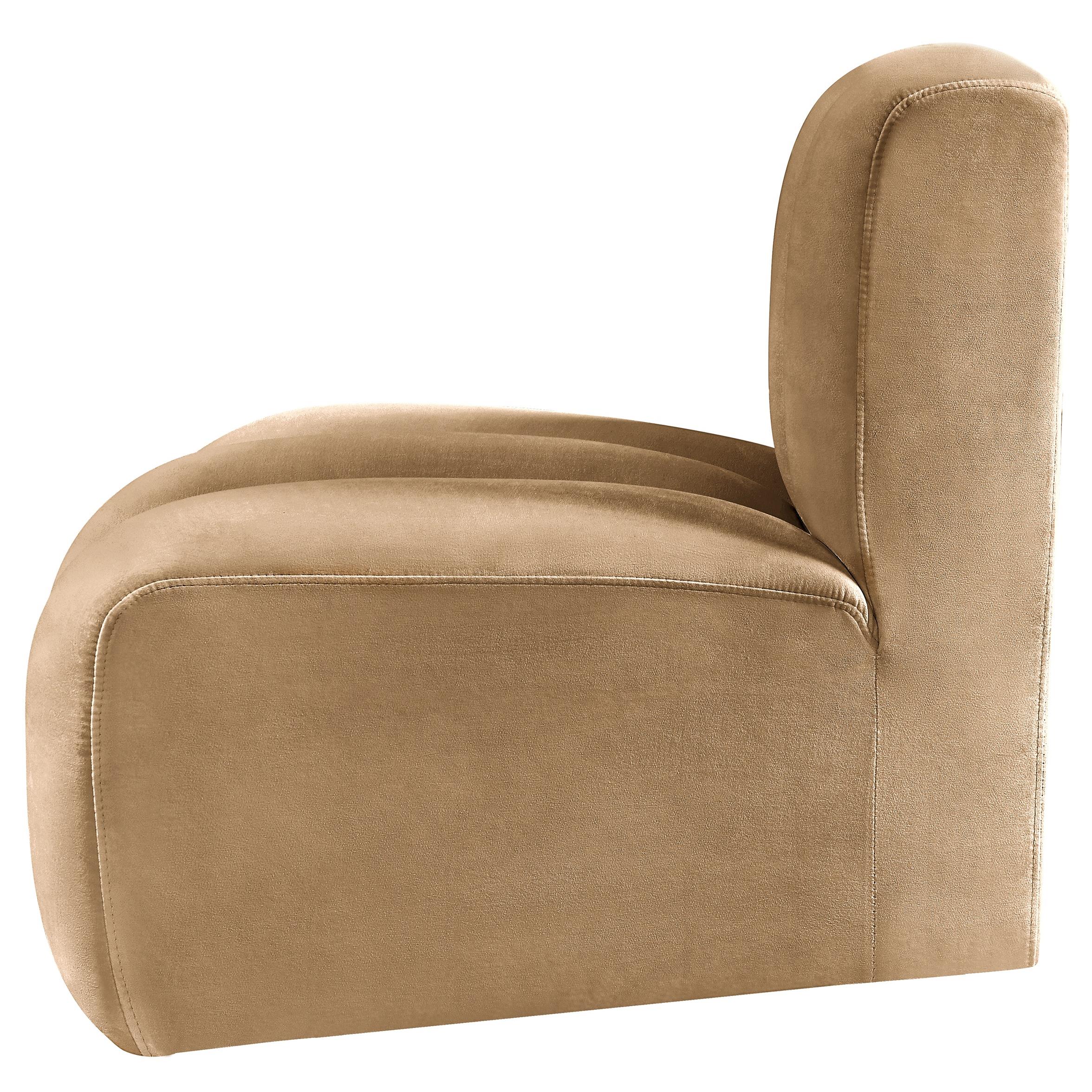 Meridian Arc Camel Velvet Reverse Corner