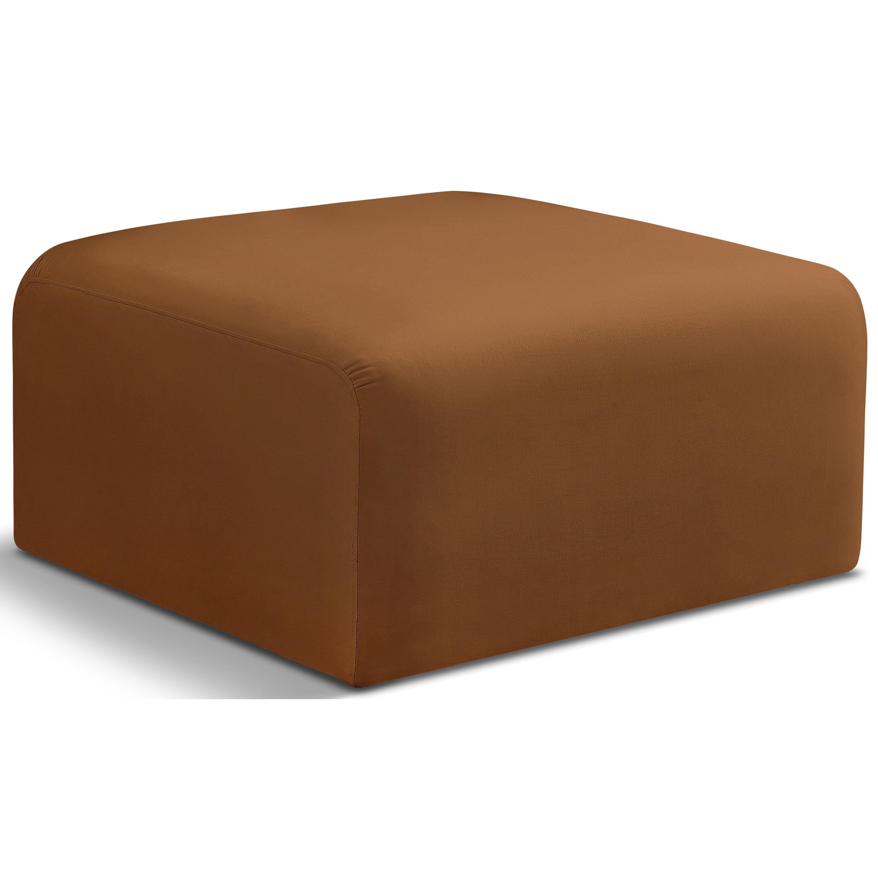 Meridian Arc Saddle Velvet Ottoman