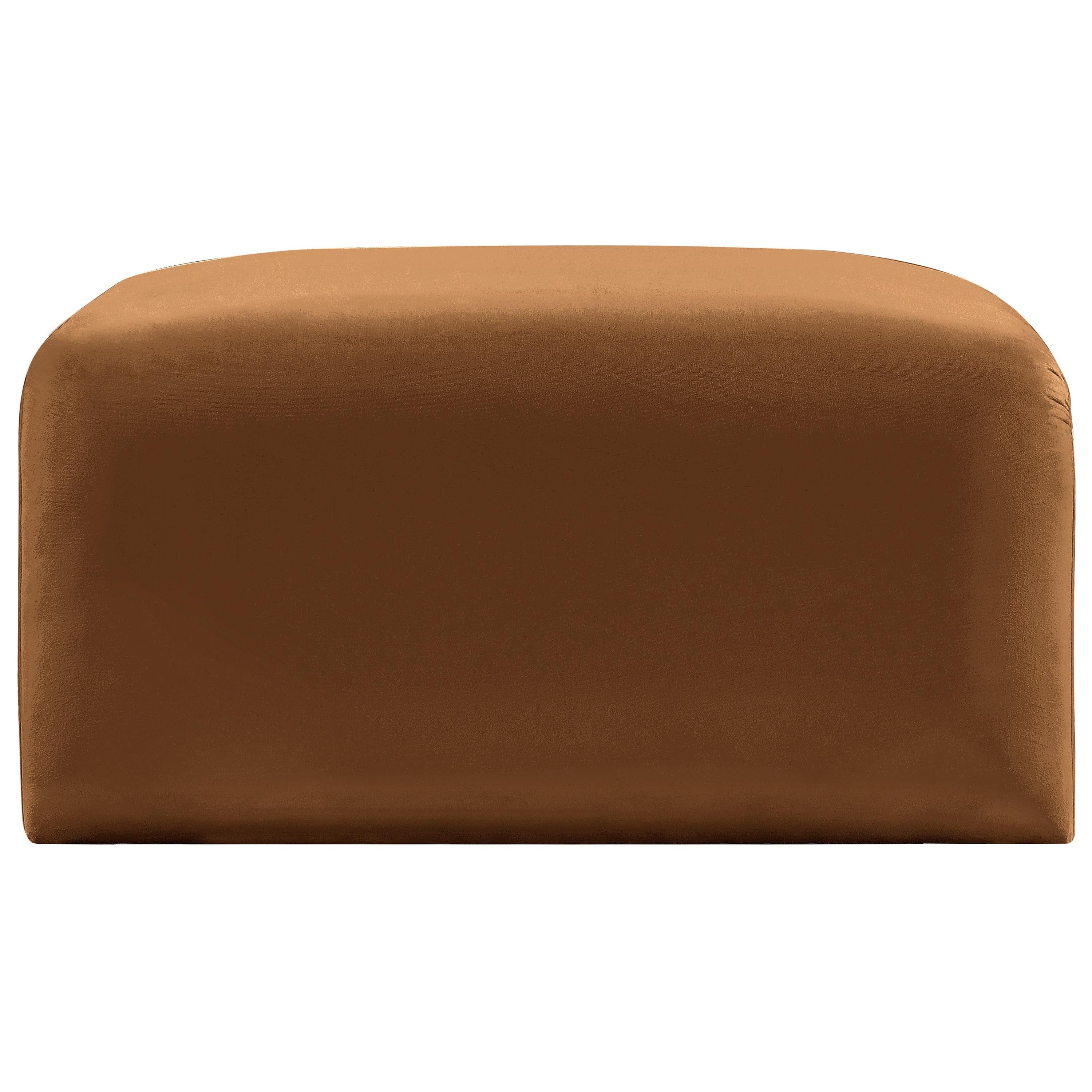 Meridian Arc Saddle Velvet Ottoman