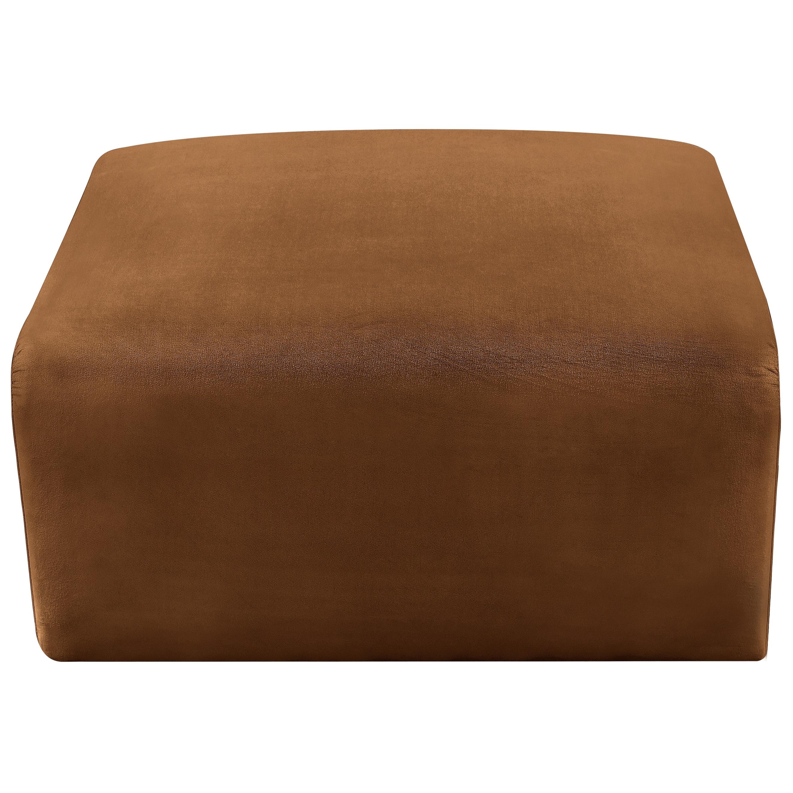 Meridian Arc Saddle Velvet Ottoman