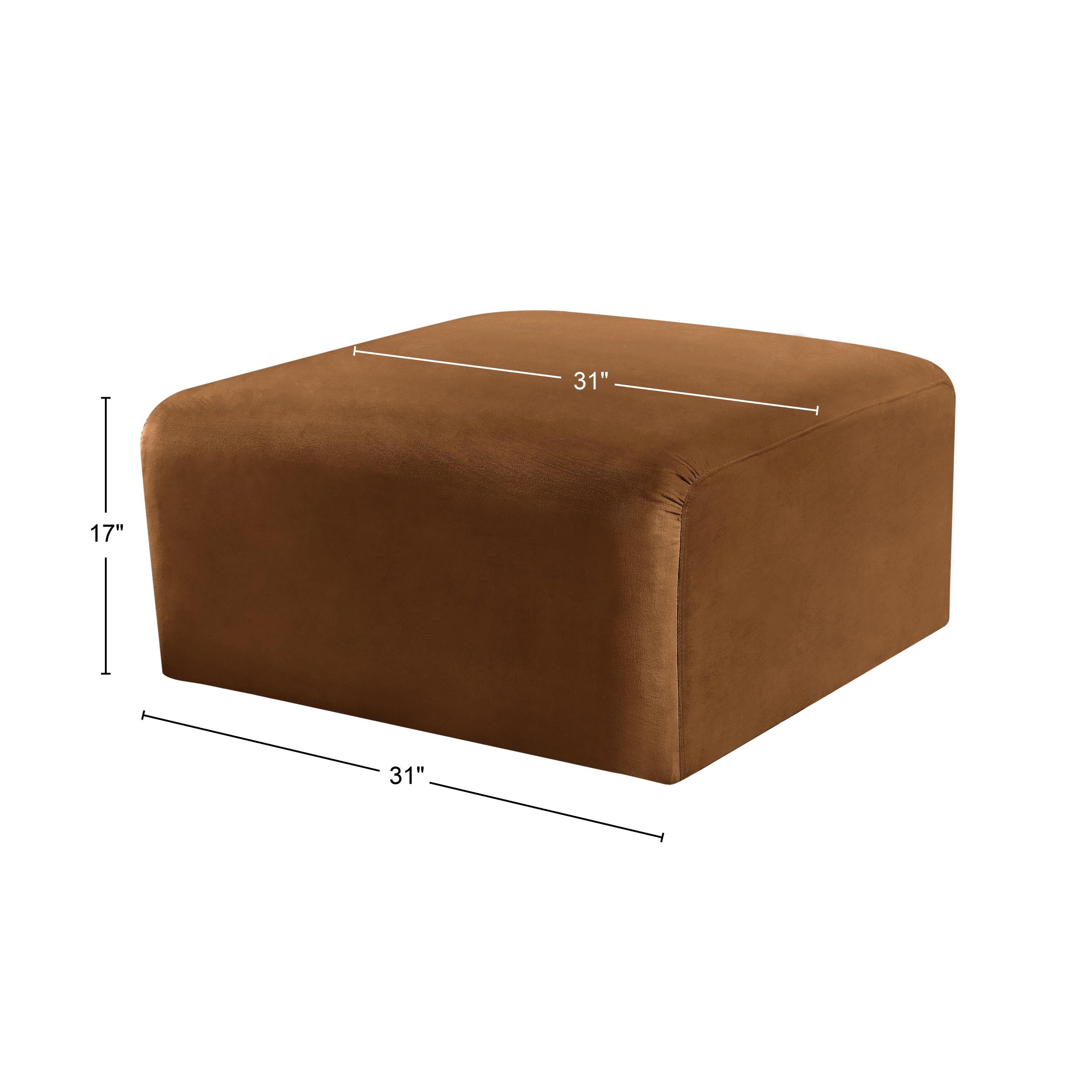 Meridian Arc Saddle Velvet Ottoman