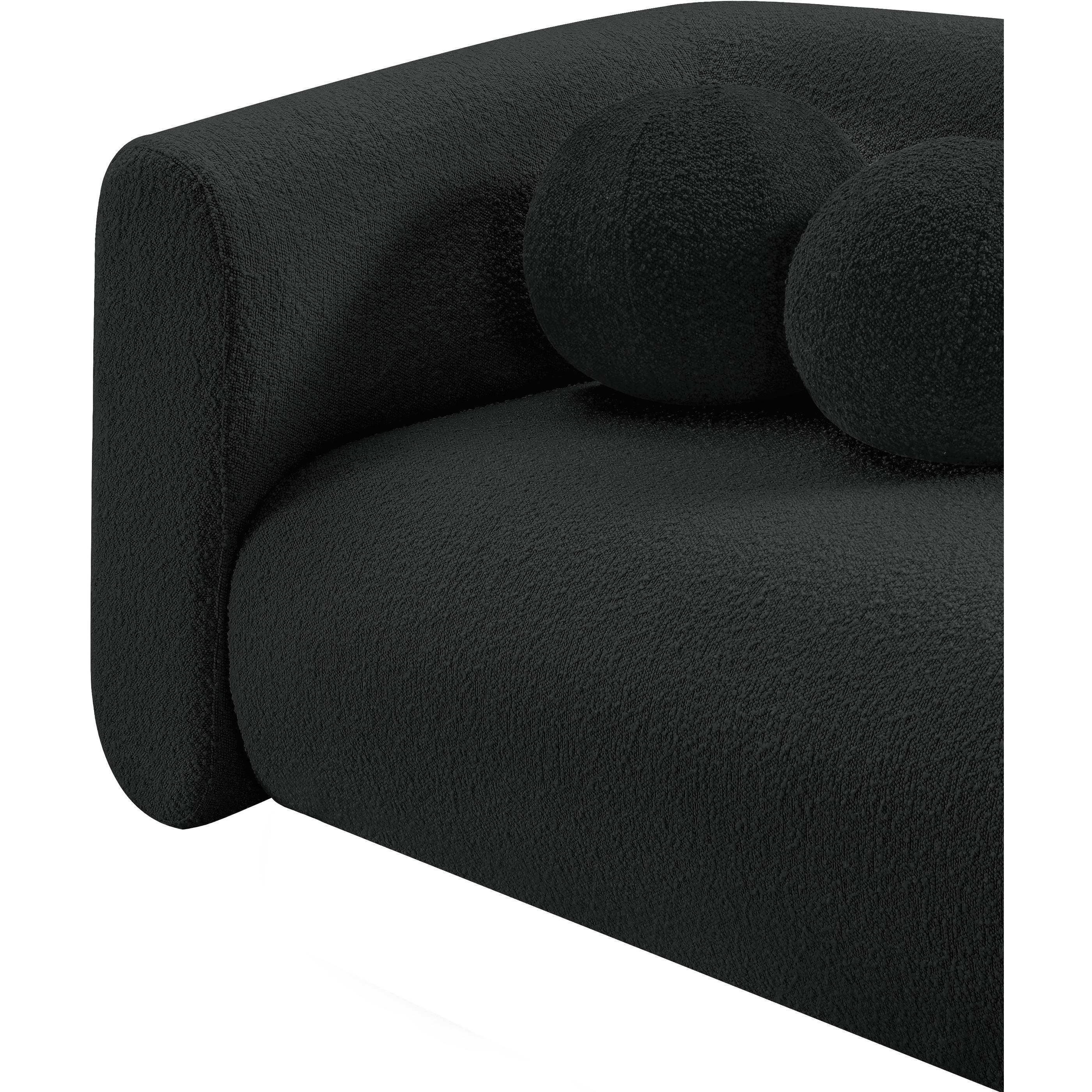 Meridian Abbington Black Boucle Fabric Chair