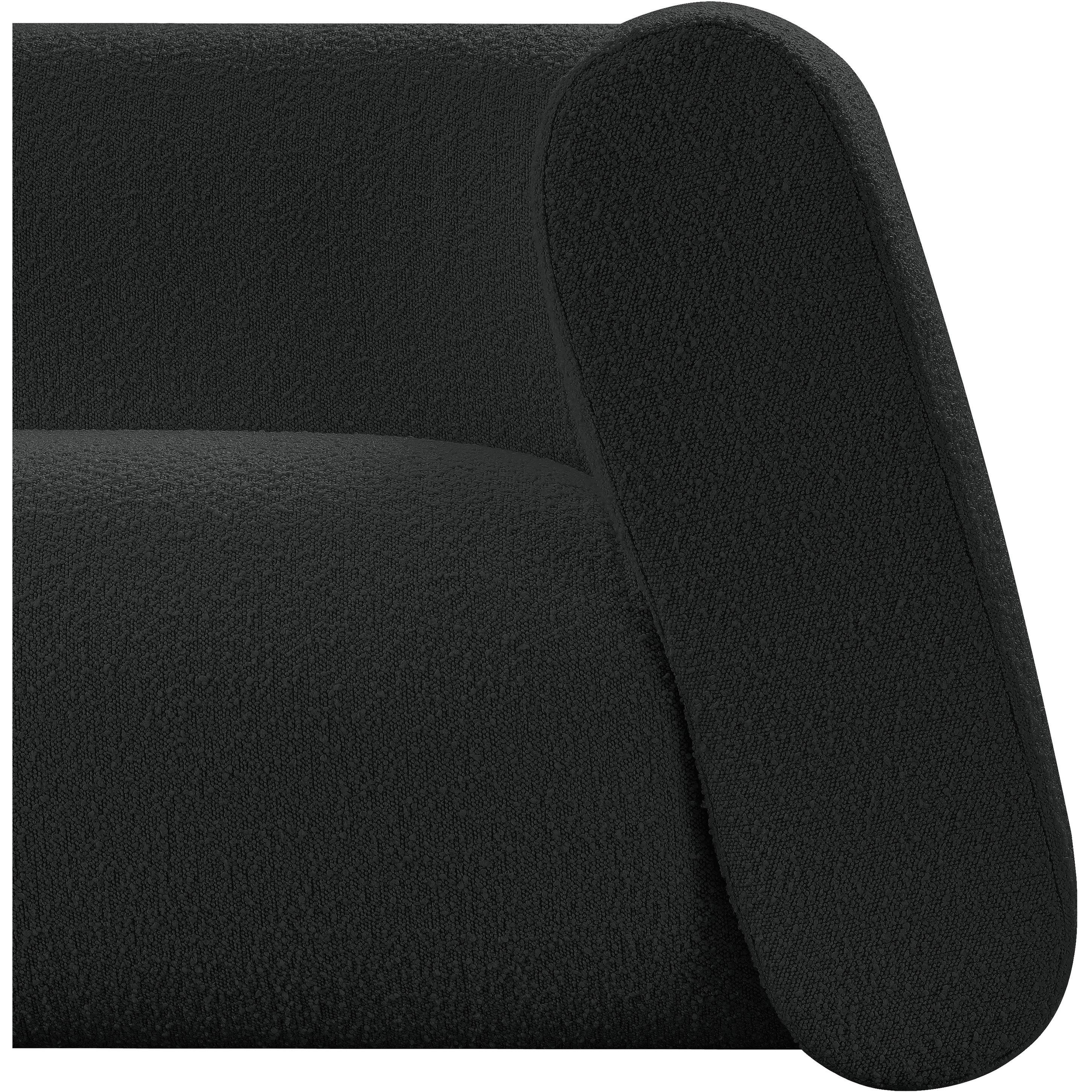 Meridian Abbington Black Boucle Fabric Chair