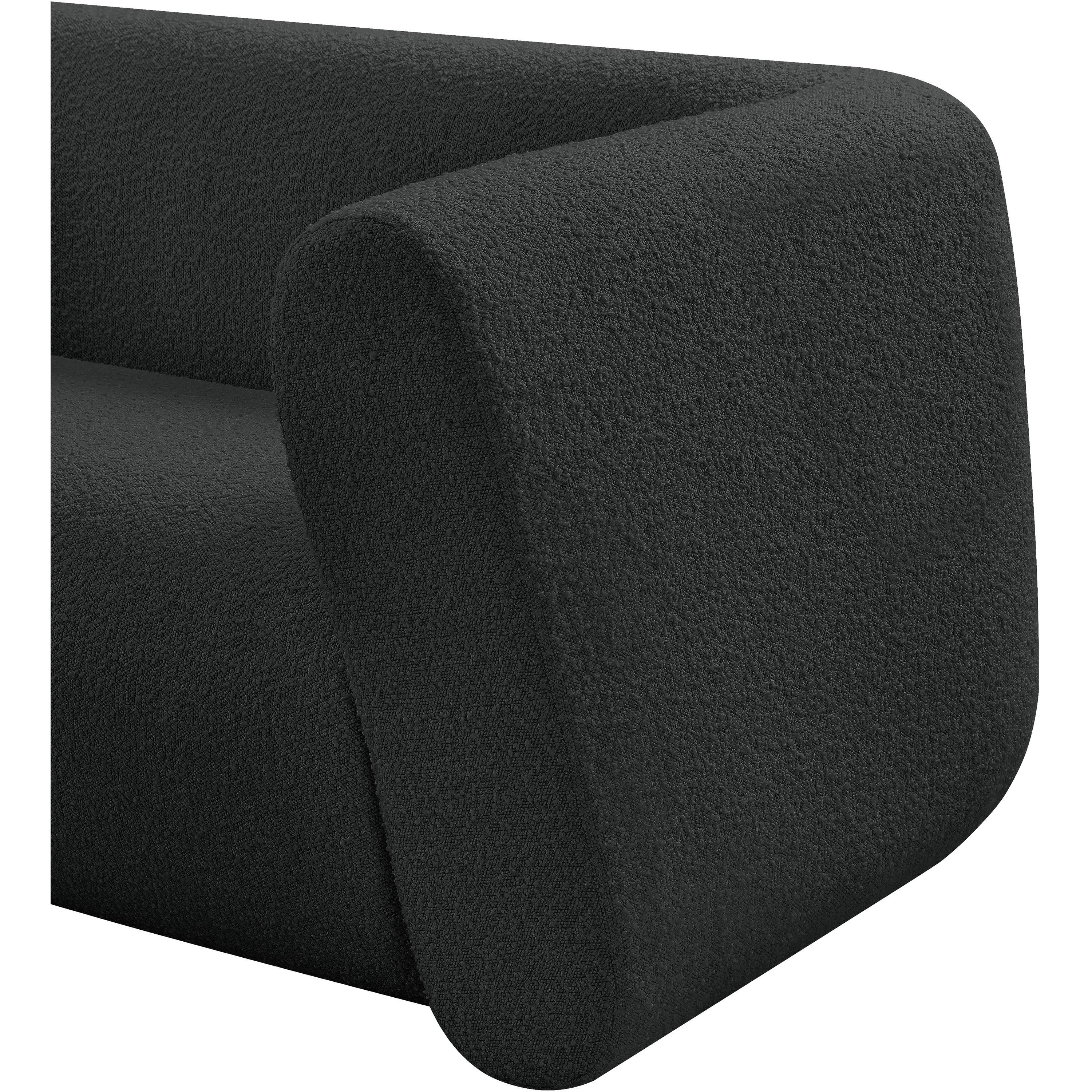 Meridian Abbington Black Boucle Fabric Chair