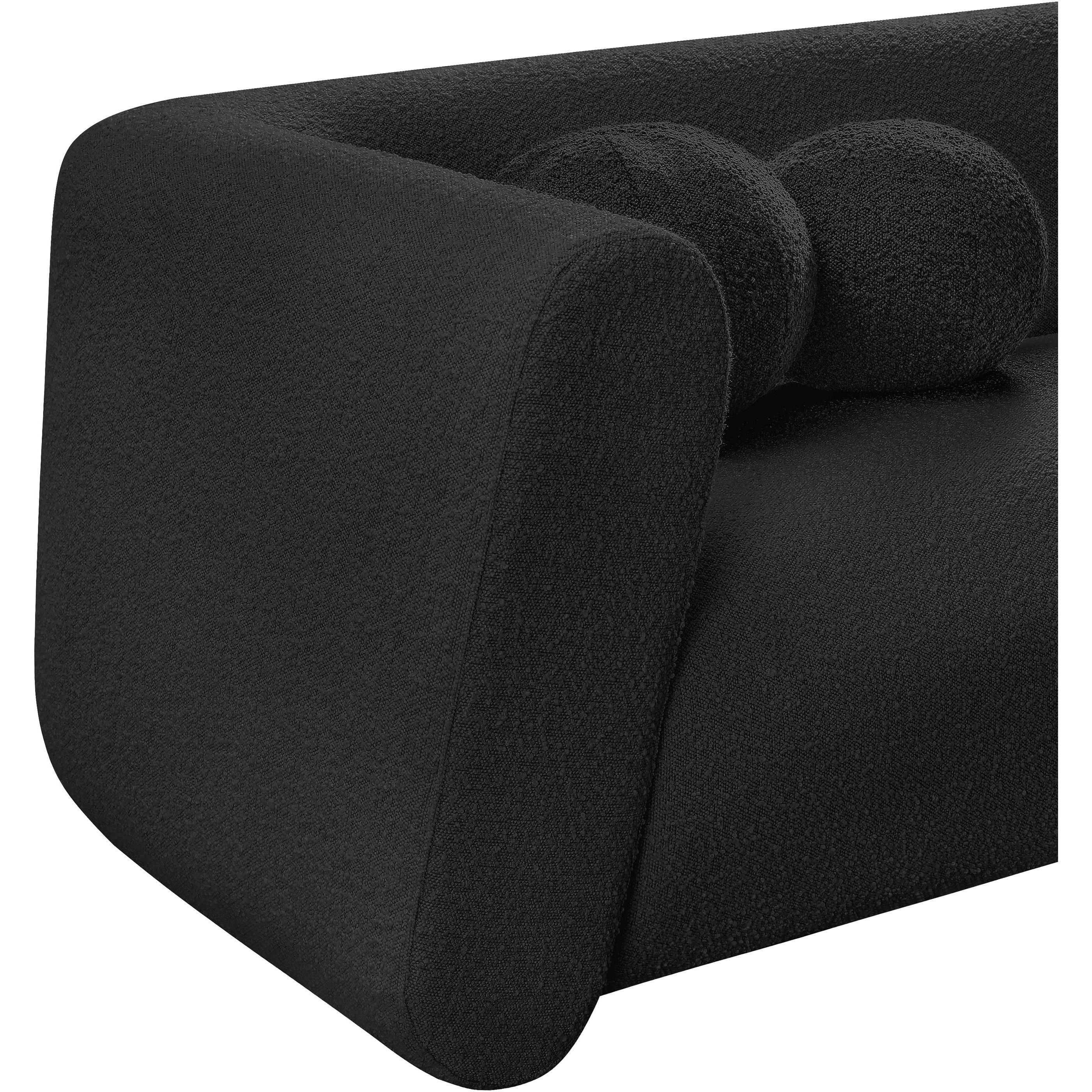 Meridian Abbington Black Boucle Fabric Chair