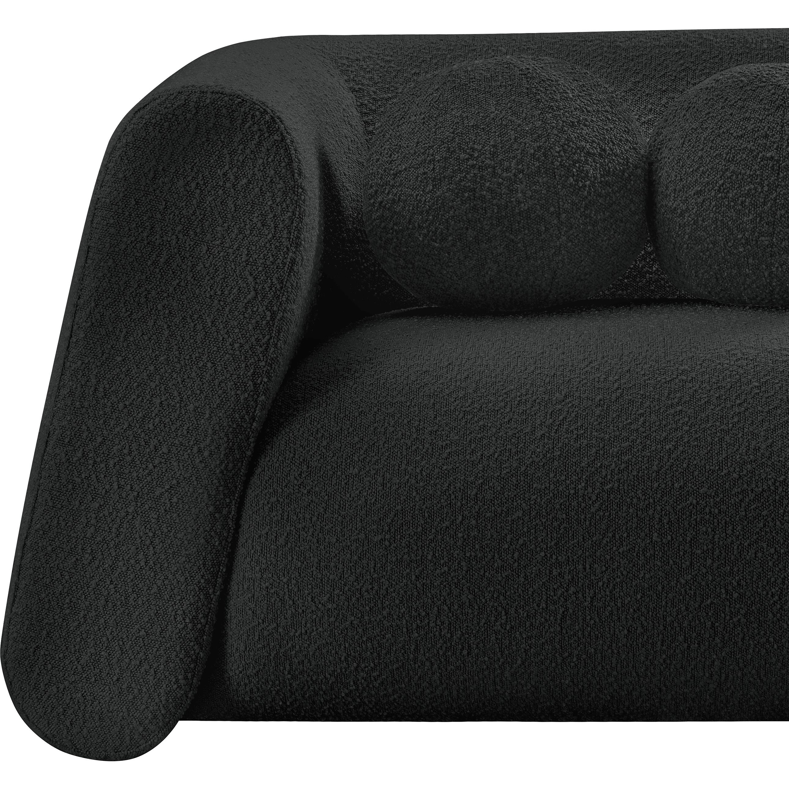 Meridian Abbington Black Boucle Fabric Chair