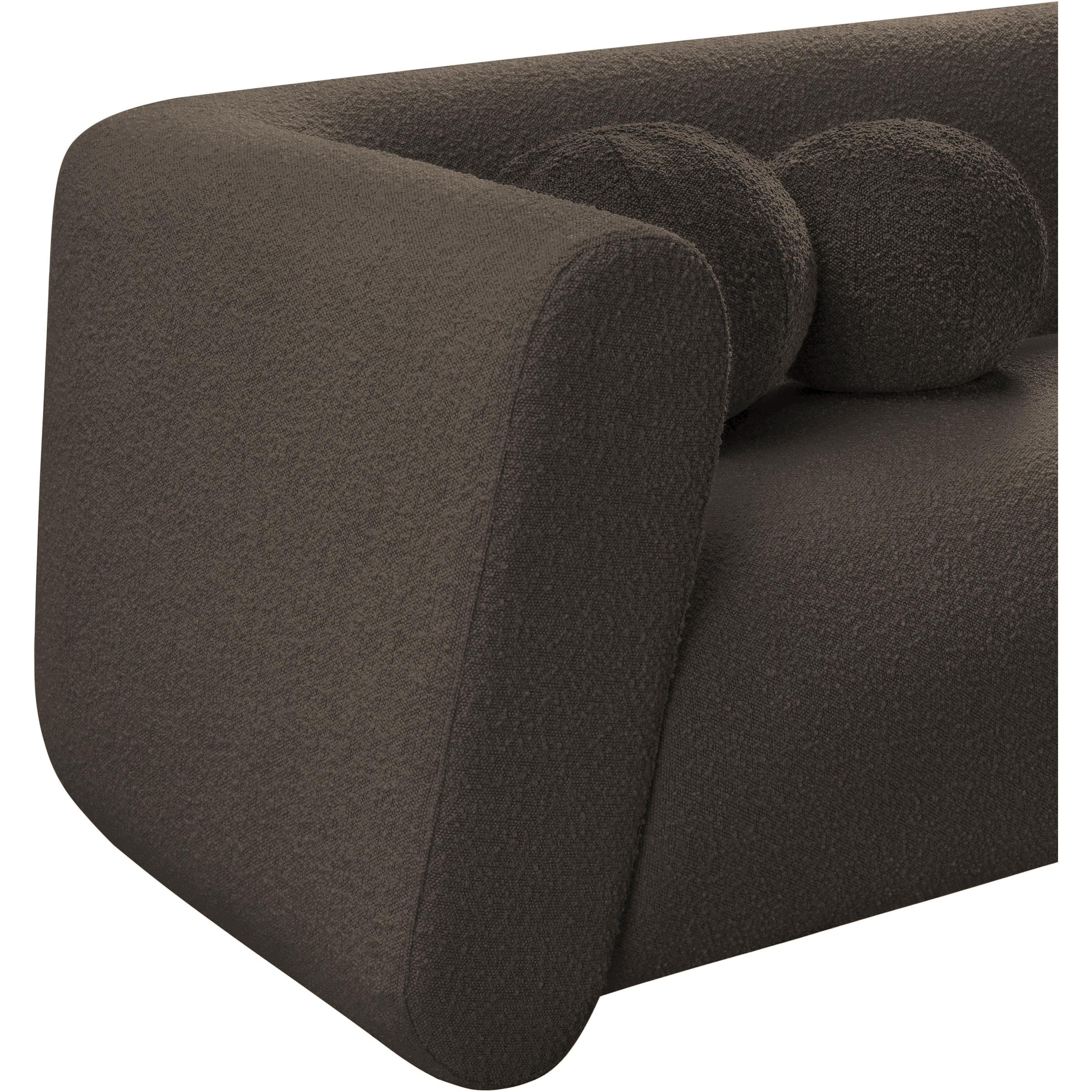 Meridian Abbington Brown Boucle Fabric Chair