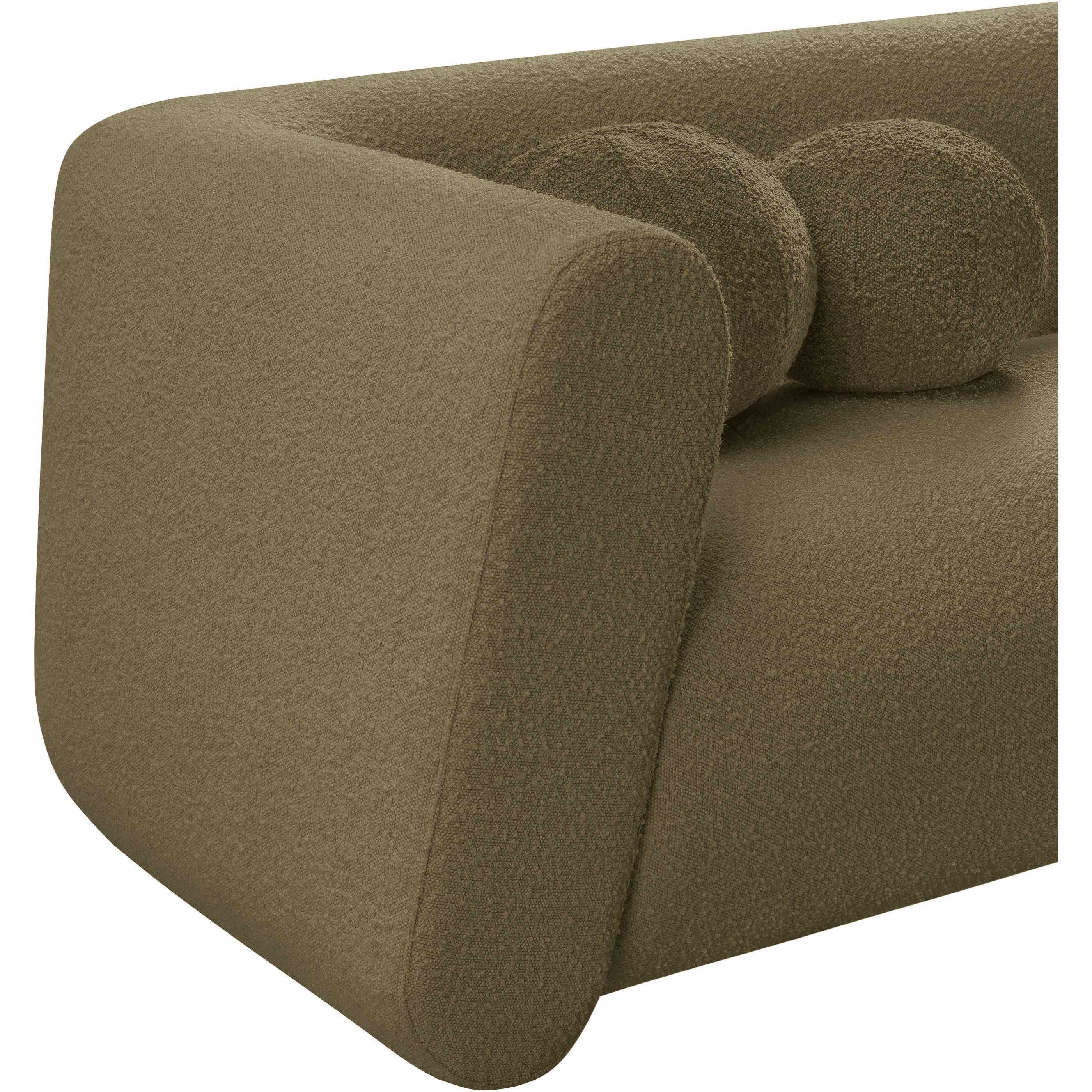 Meridian Abbington Olive Boucle Fabric Chair