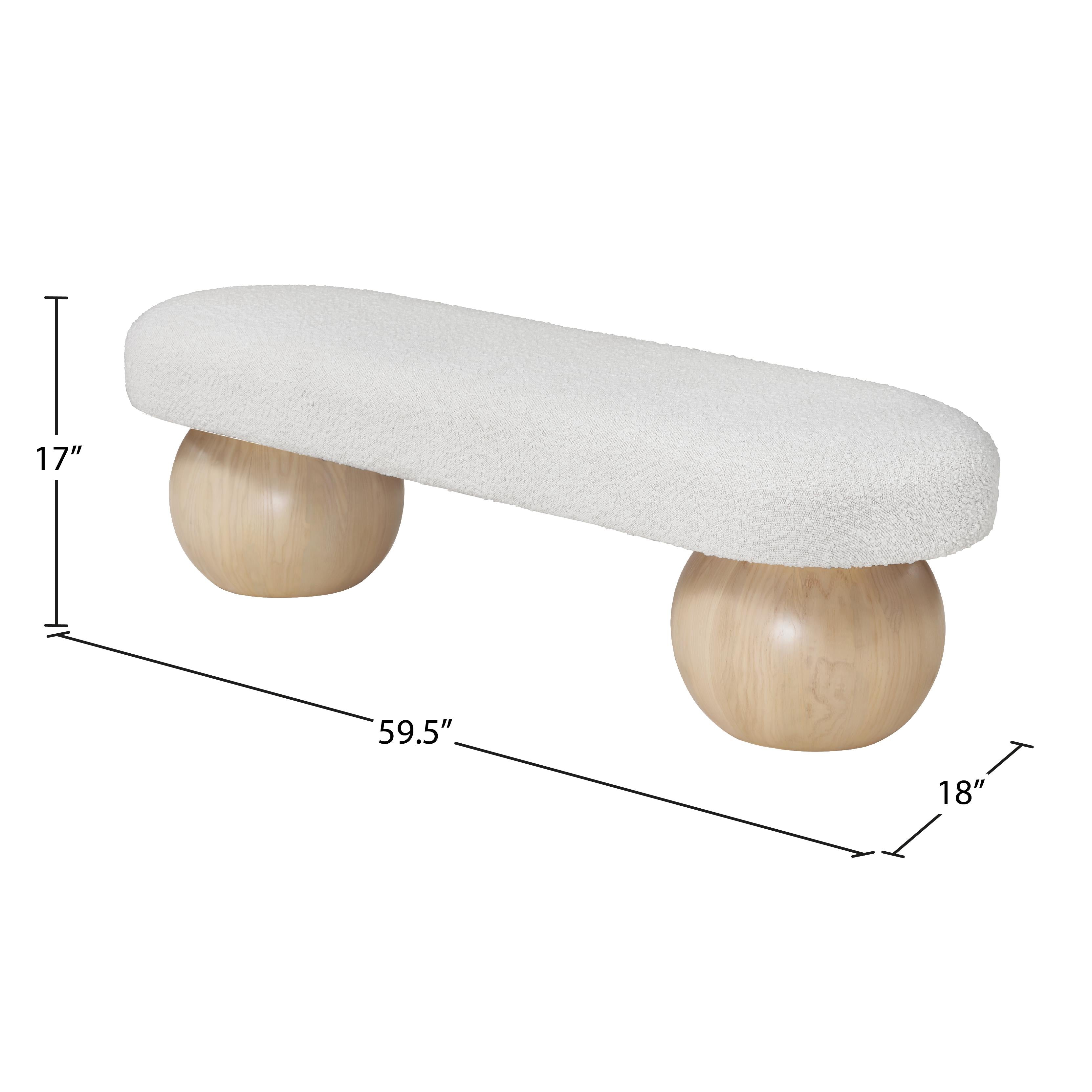 Meridian Bowie Cream Bench