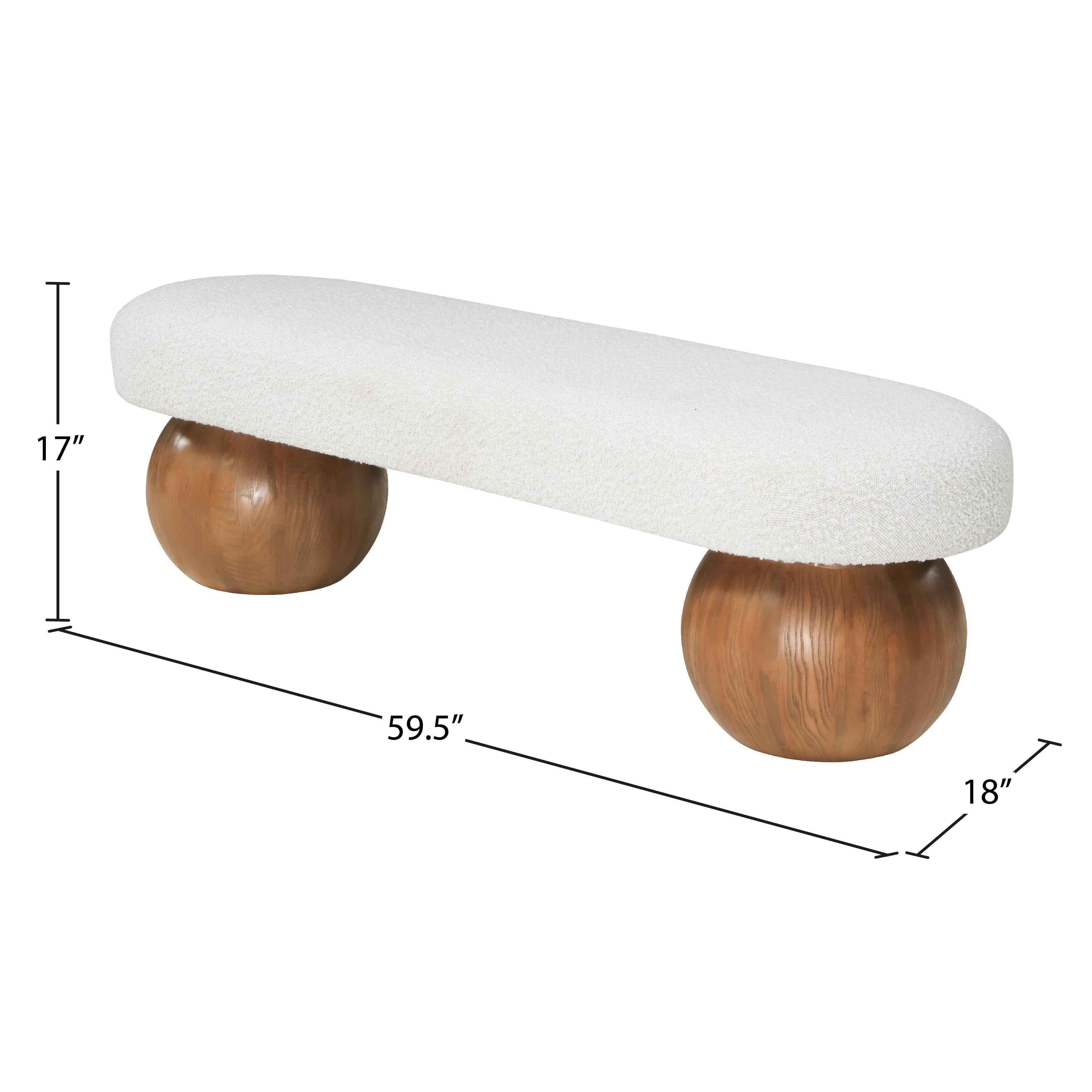 Meridian Bowie Cream Bench