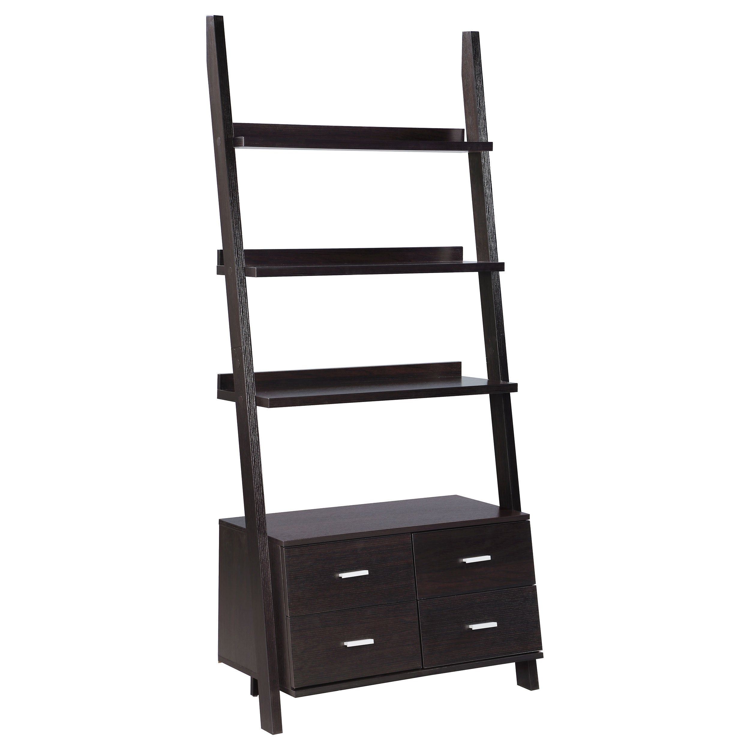 Colella 3-piece Storage Ladder Bookcase Set Cappuccino