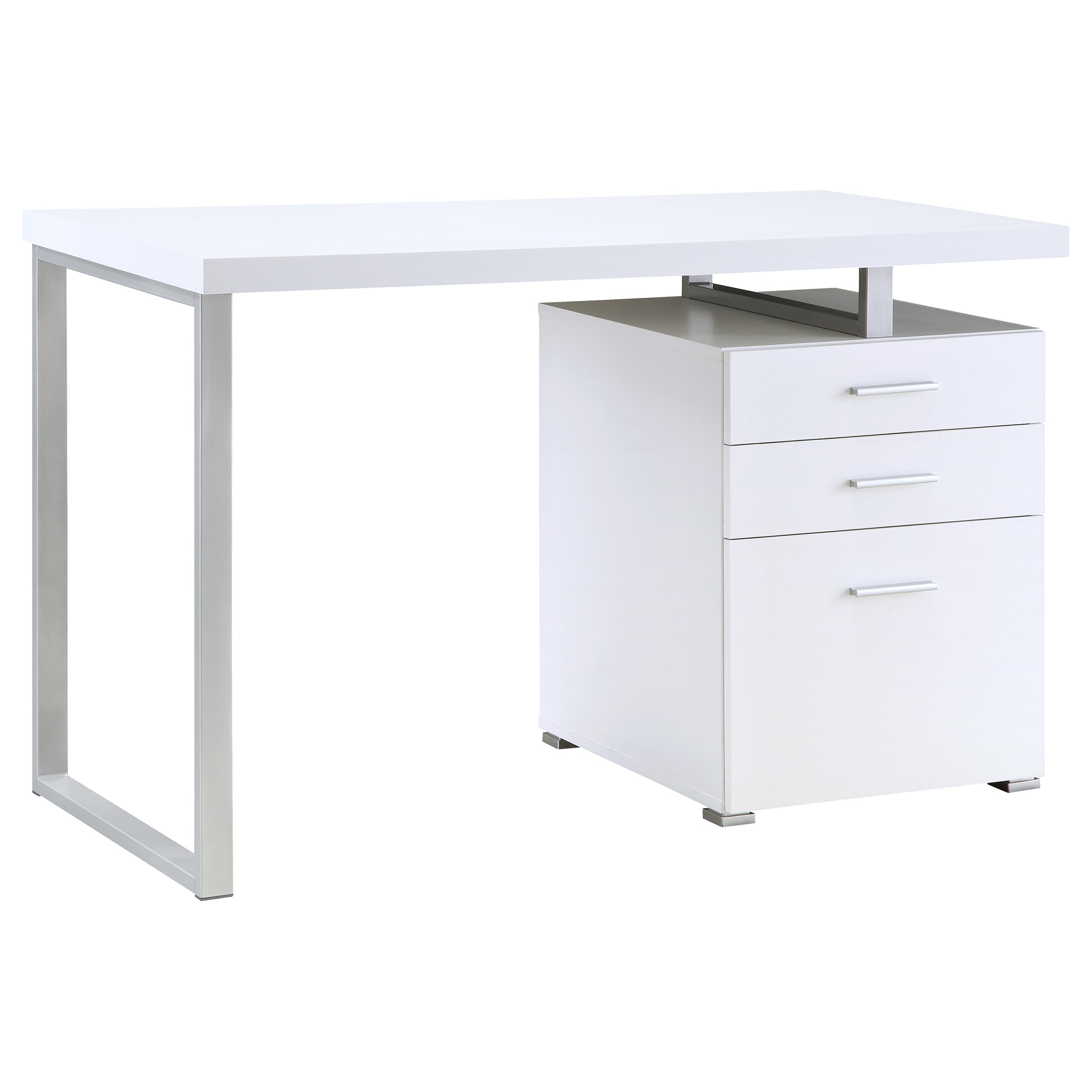 Brennan 3-drawer Office Desk White