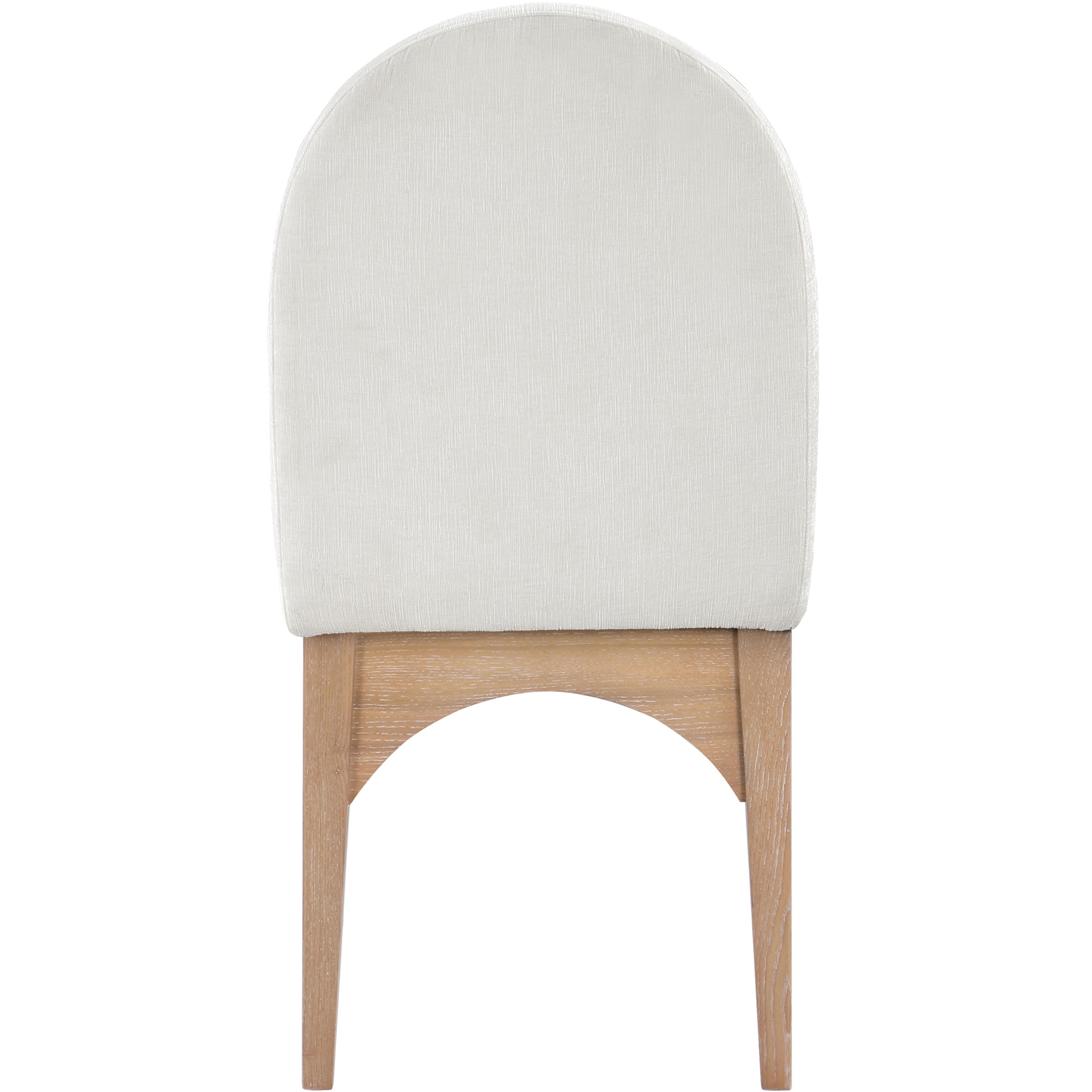 Meridian Waldorf Cream Chenille Fabric Dining Chair