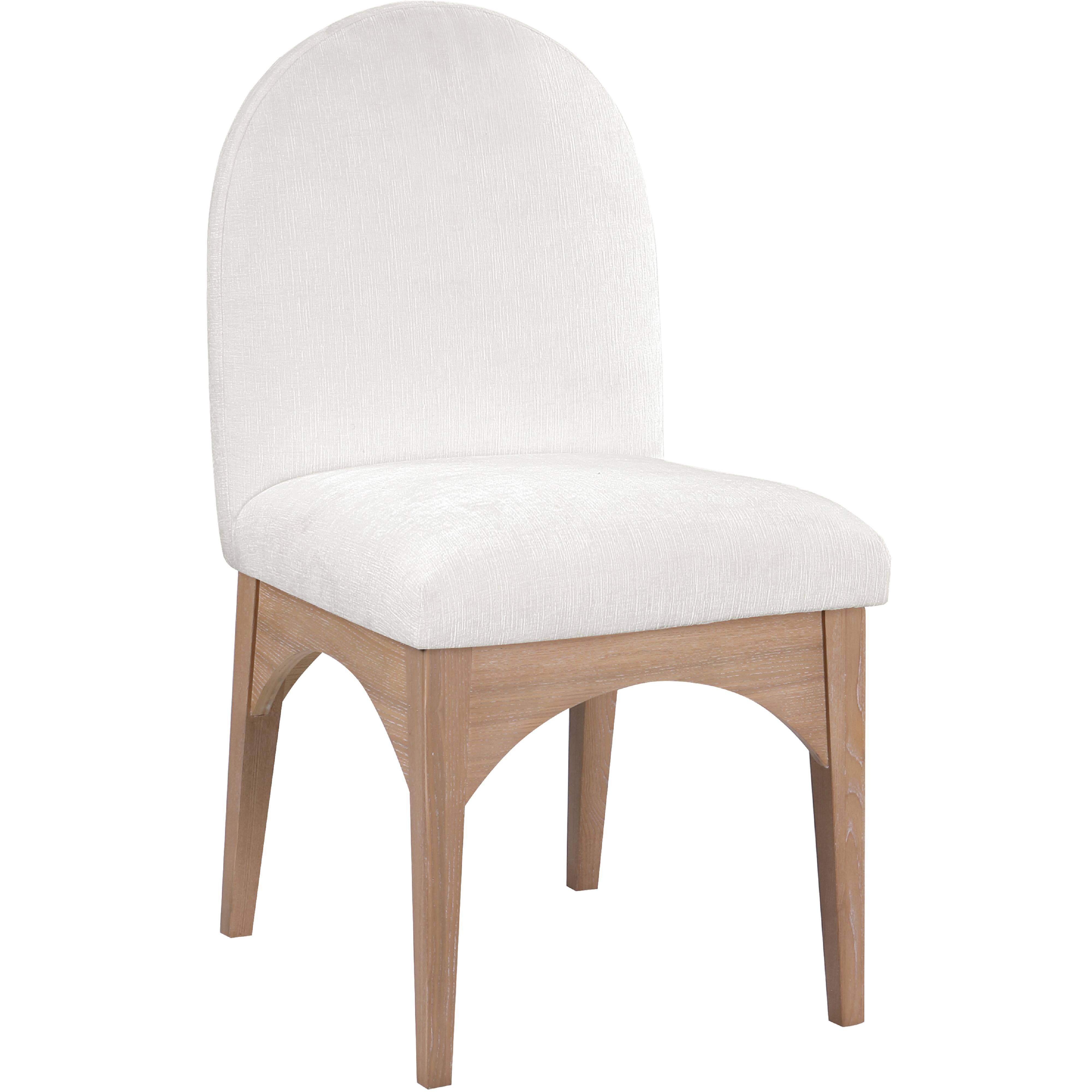 Meridian Waldorf Cream Chenille Fabric Dining Chair