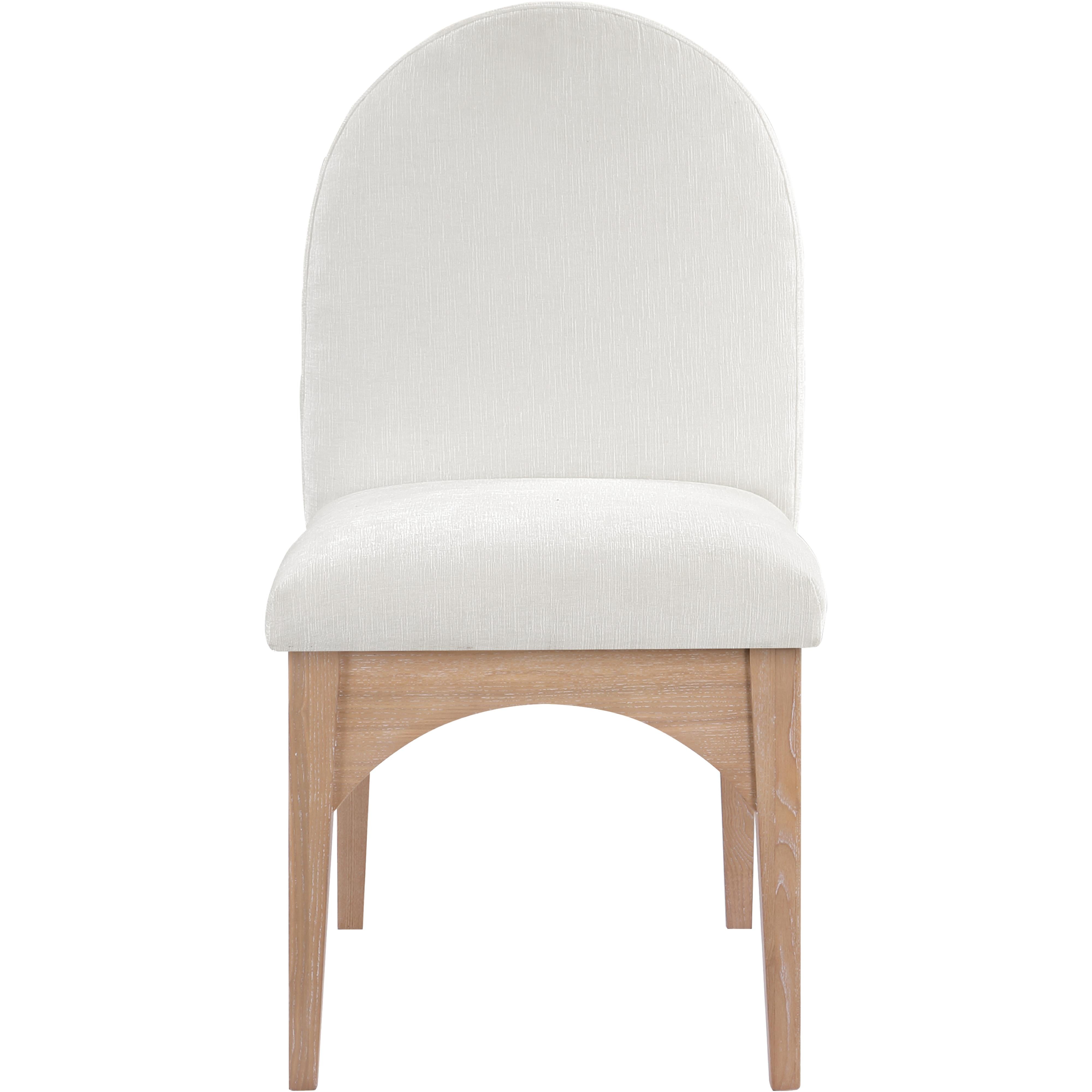 Meridian Waldorf Cream Chenille Fabric Dining Chair