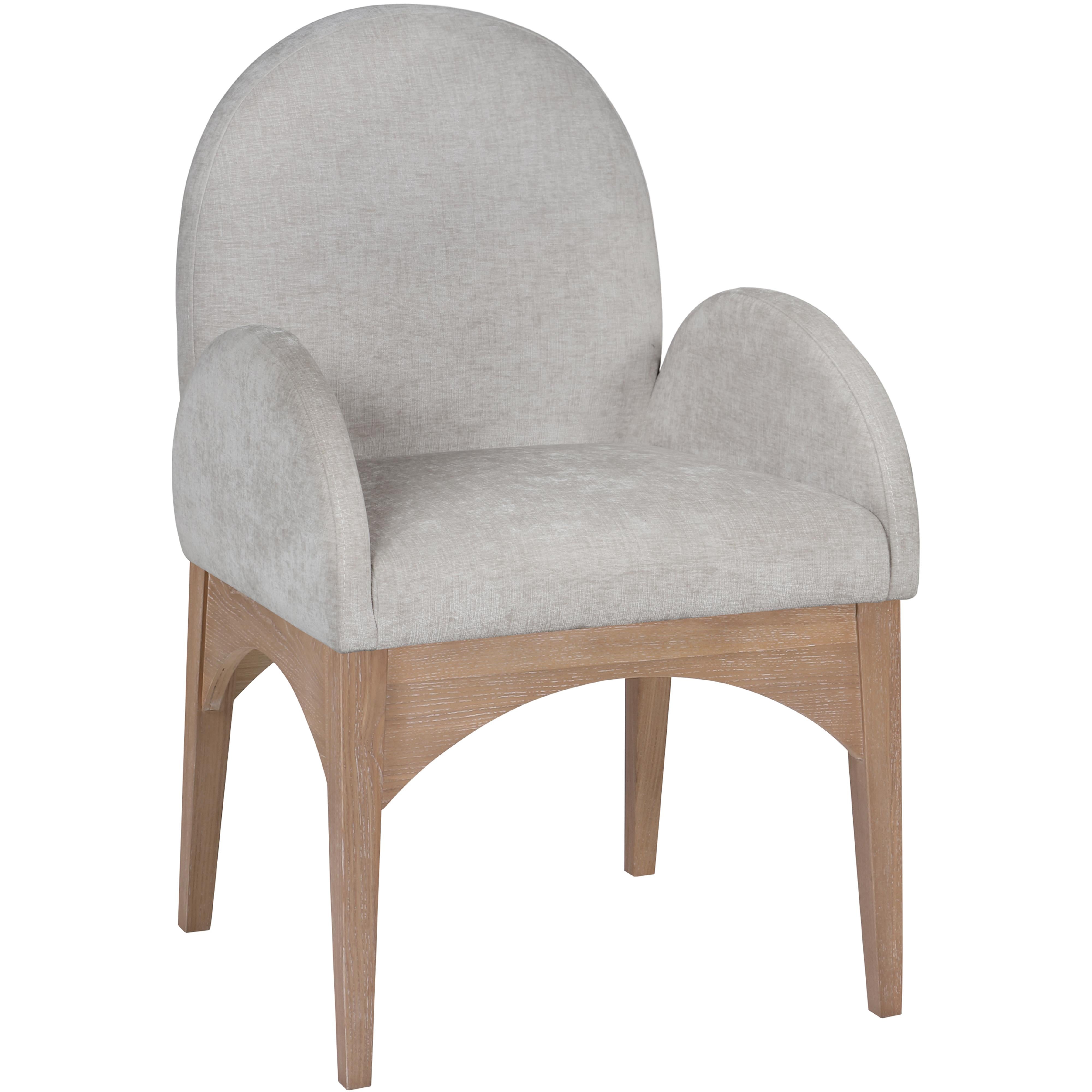 Meridian Waldorf Grey Chenille Fabric Dining Chair