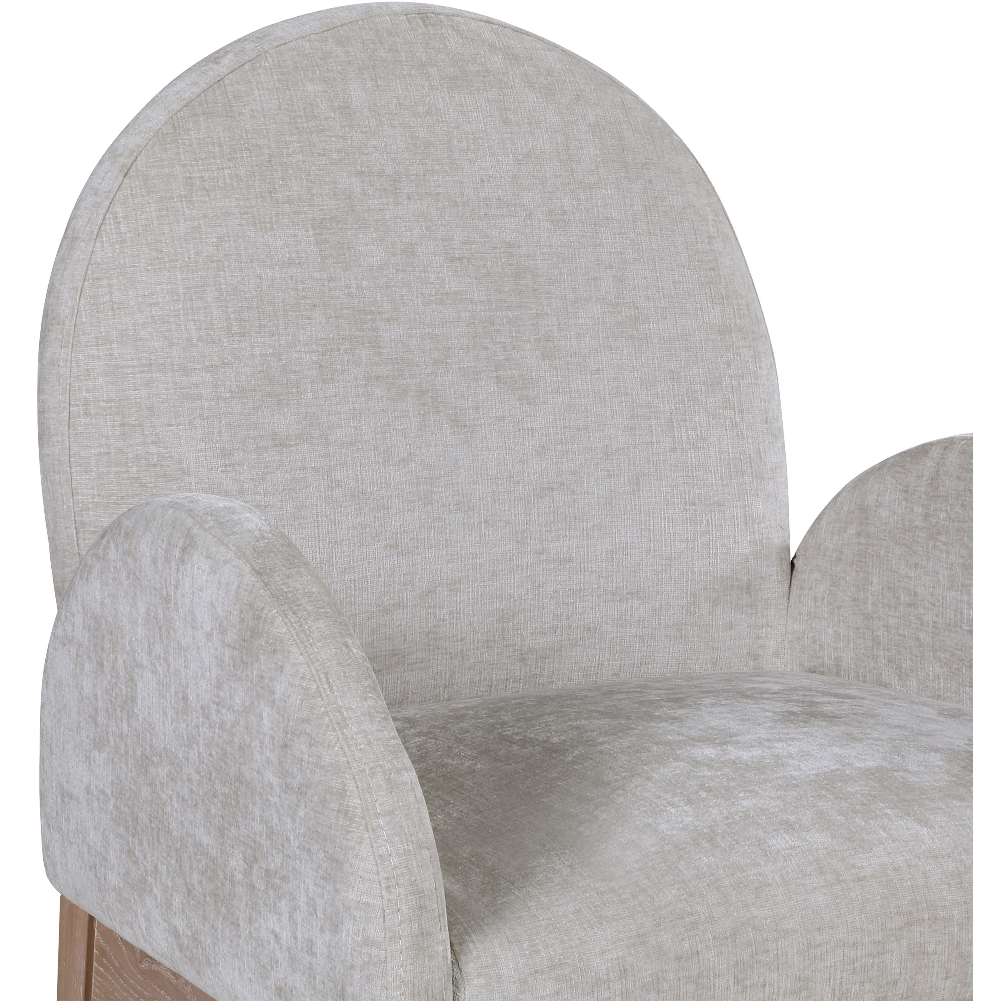 Meridian Waldorf Grey Chenille Fabric Dining Chair