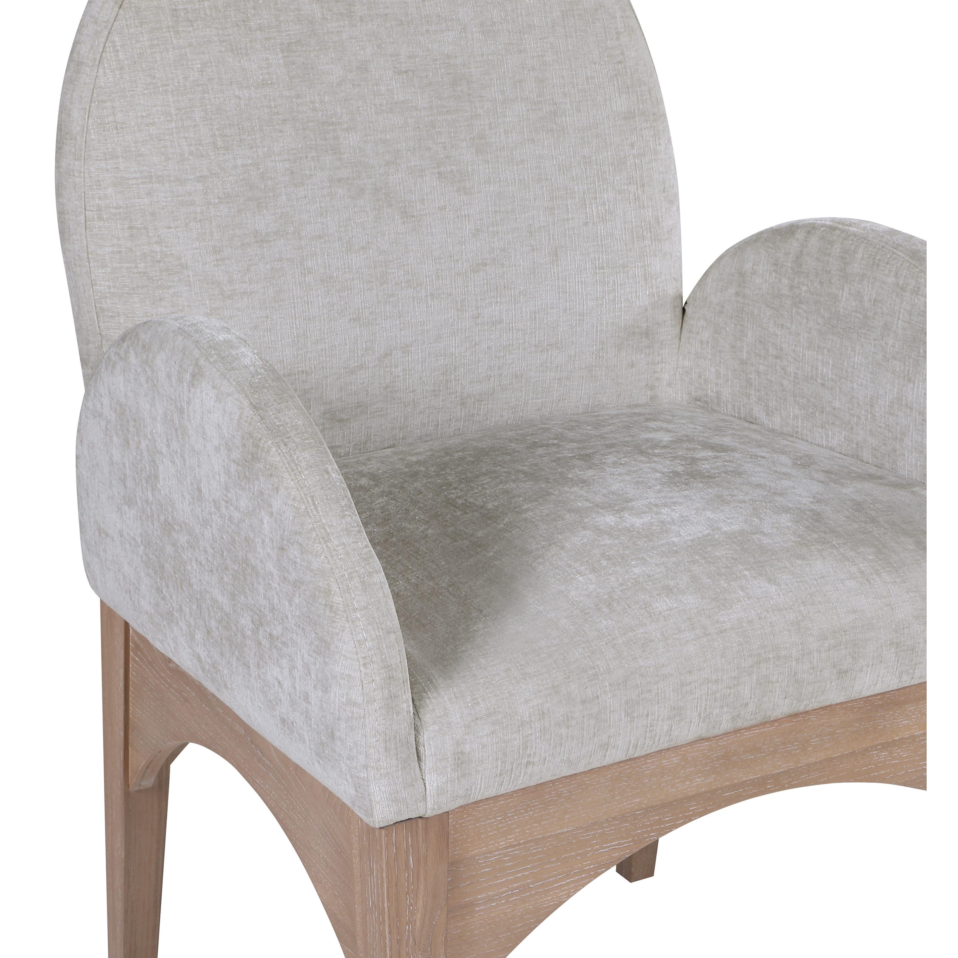 Meridian Waldorf Grey Chenille Fabric Dining Chair