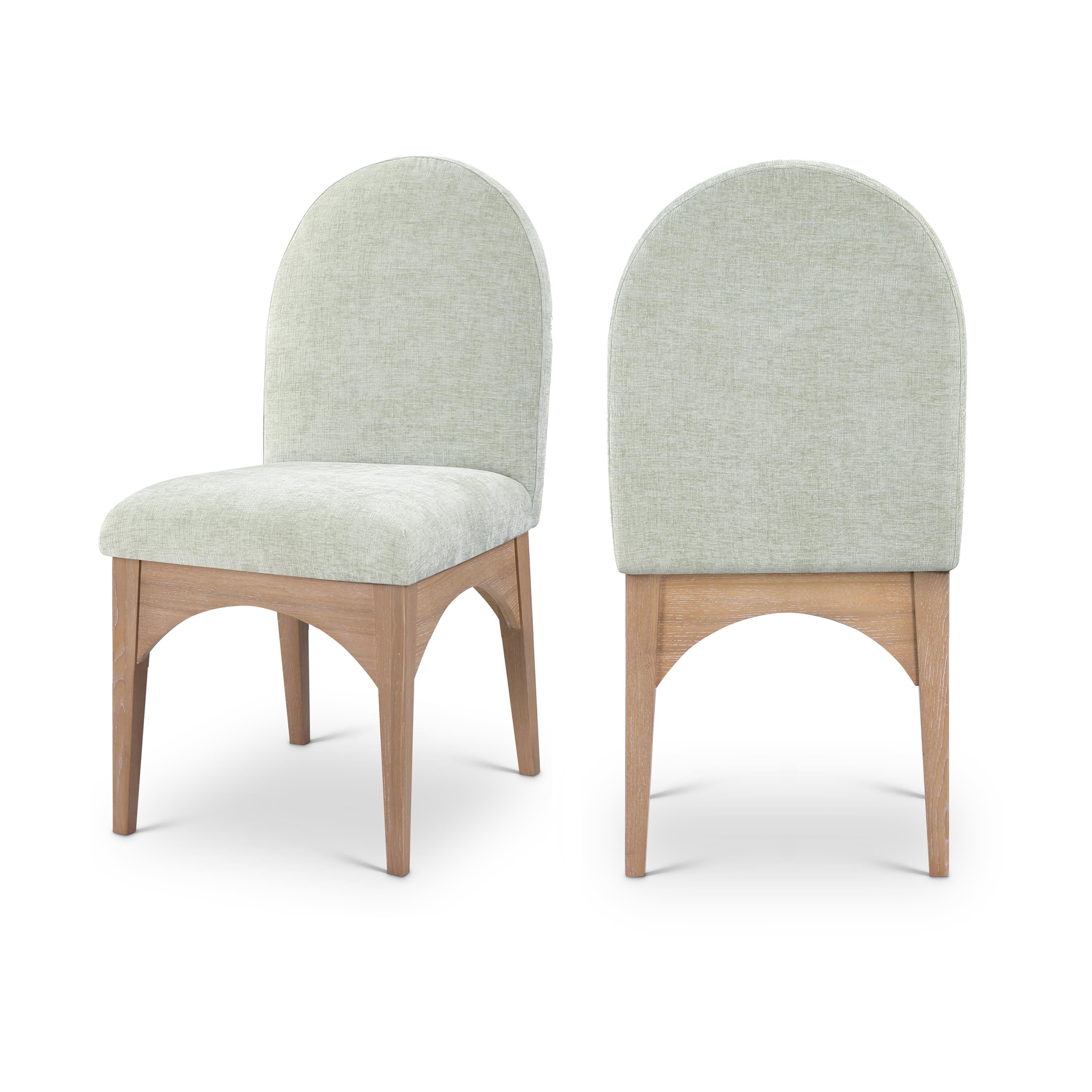 Meridian Waldorf Mint Chenille Fabric Dining Chair