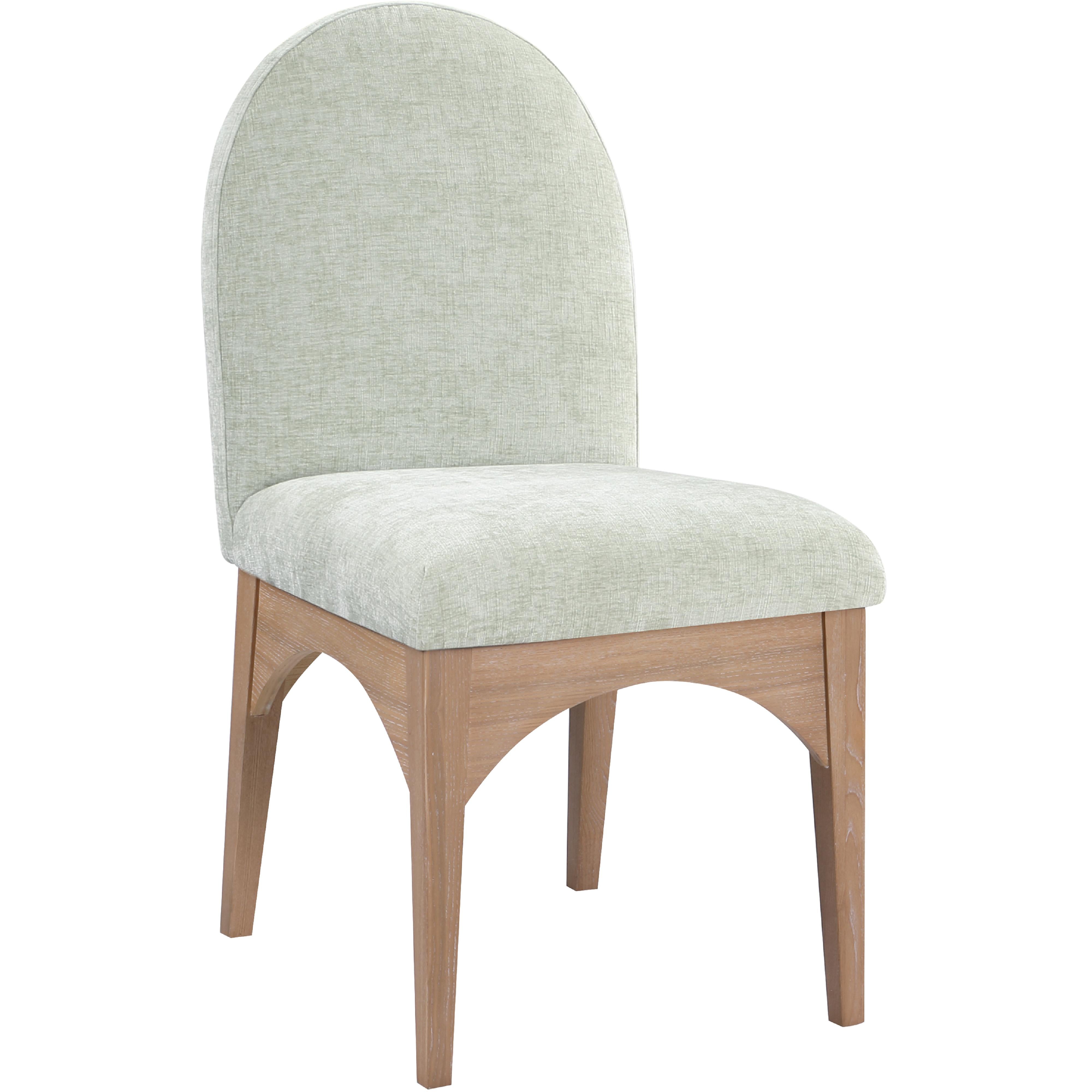 Meridian Waldorf Mint Chenille Fabric Dining Chair