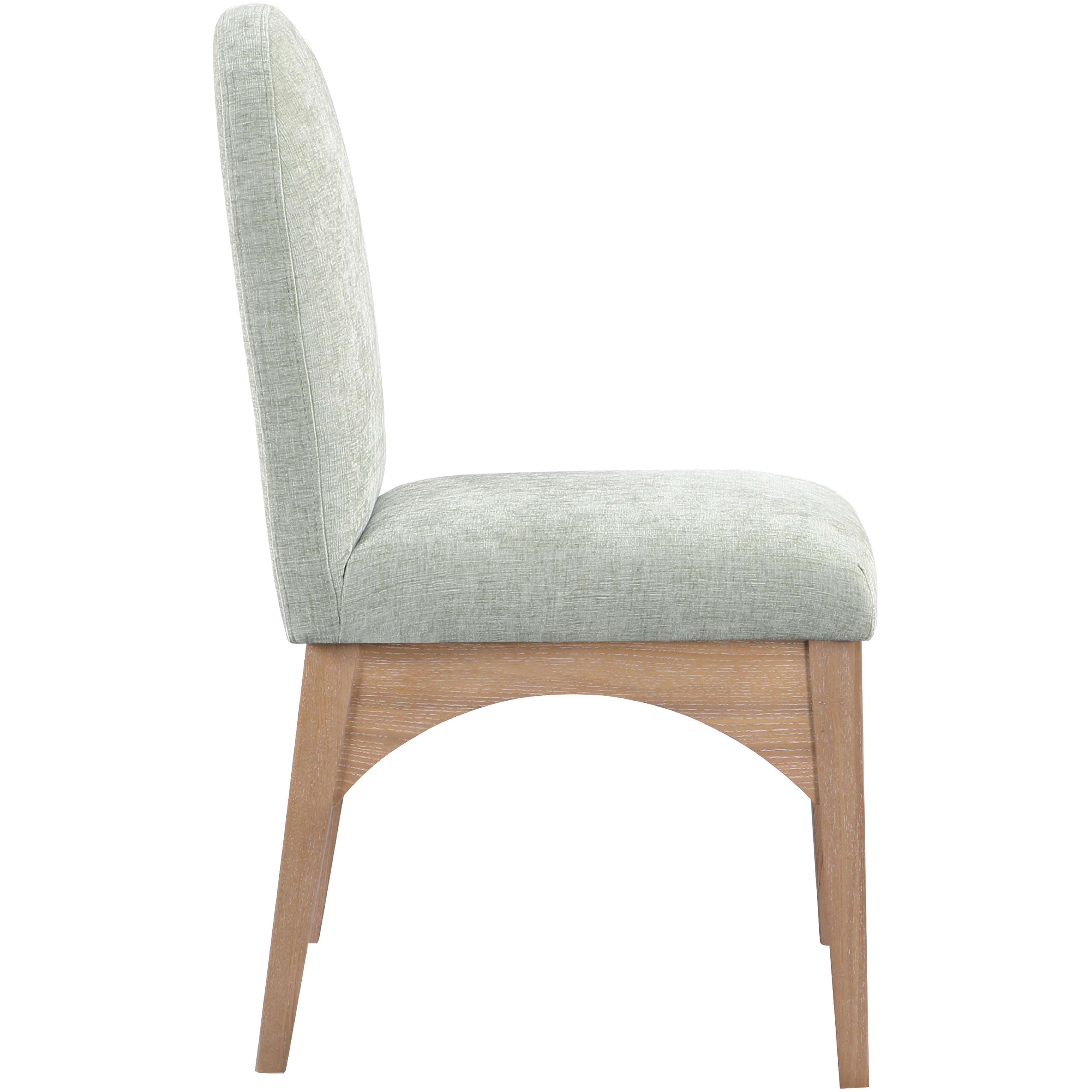 Meridian Waldorf Mint Chenille Fabric Dining Chair